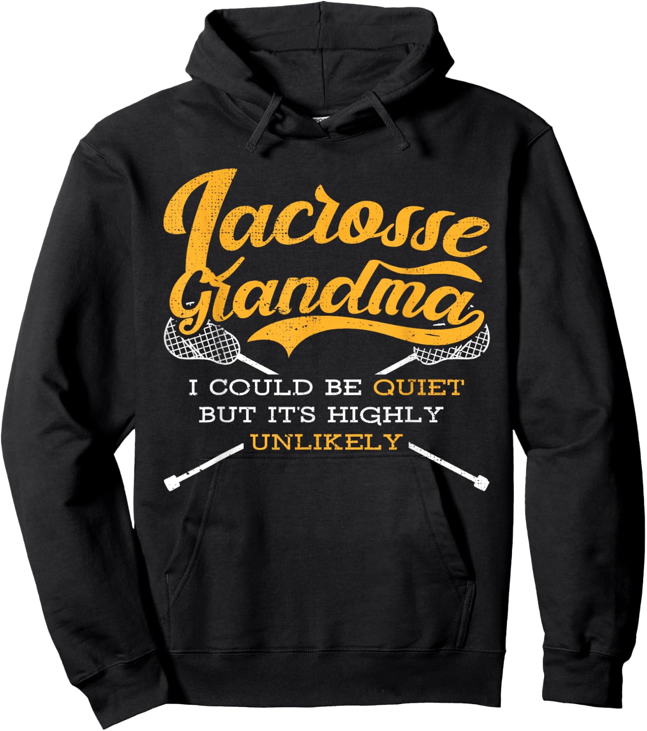 Relax I Love Lacrosse Grandma Saying Lax Is Life Grandmother Hoodie - Hoodie | Black