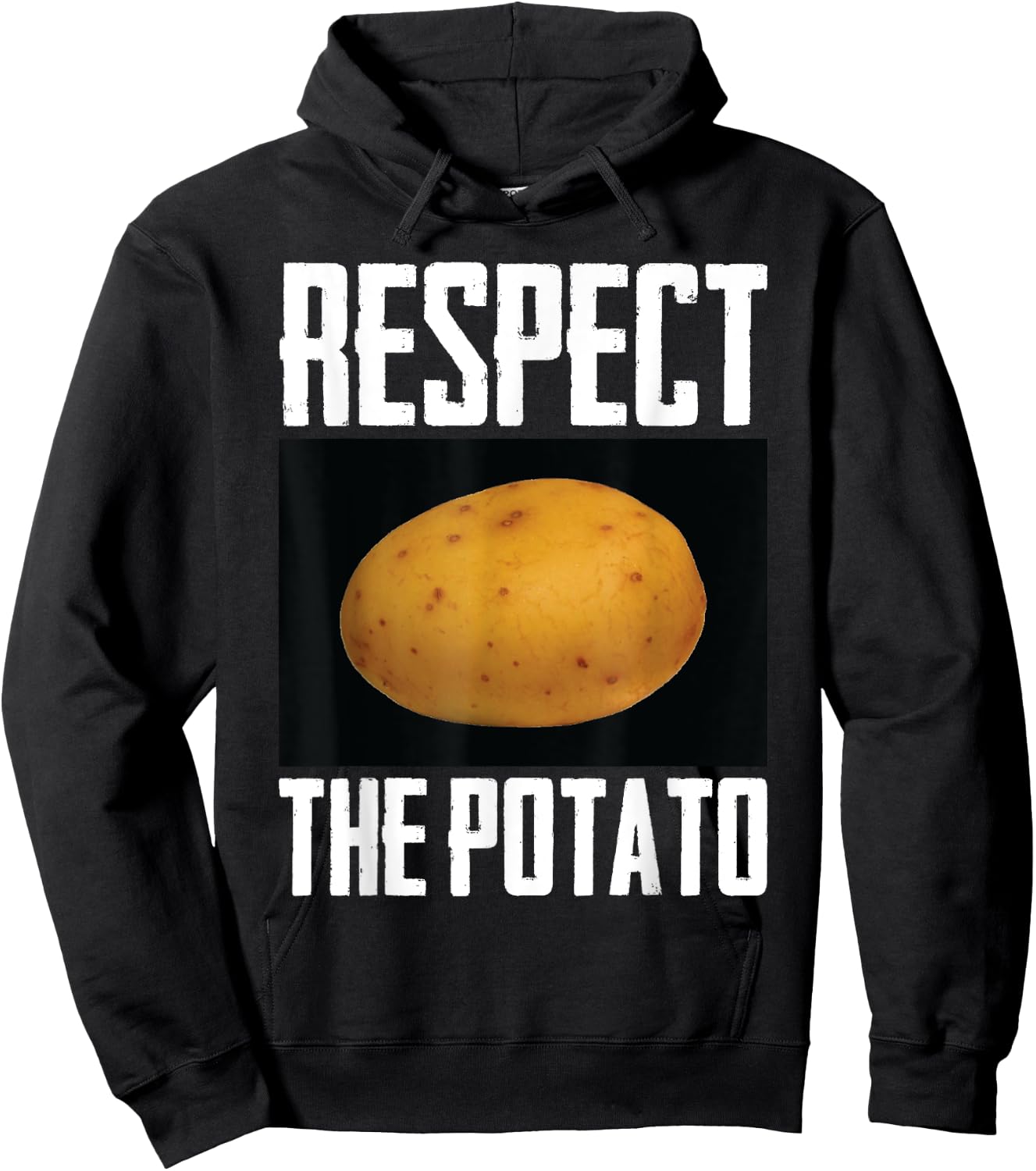 Respect The Potato Funny Root Vegetable Potatoes Hoodie - Hoodie | Black