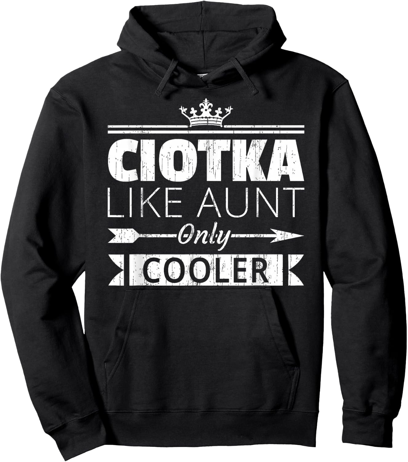 Ciotka Cooler Funny Polish Aunt Mother's Day Hoodie - Hoodie | Black