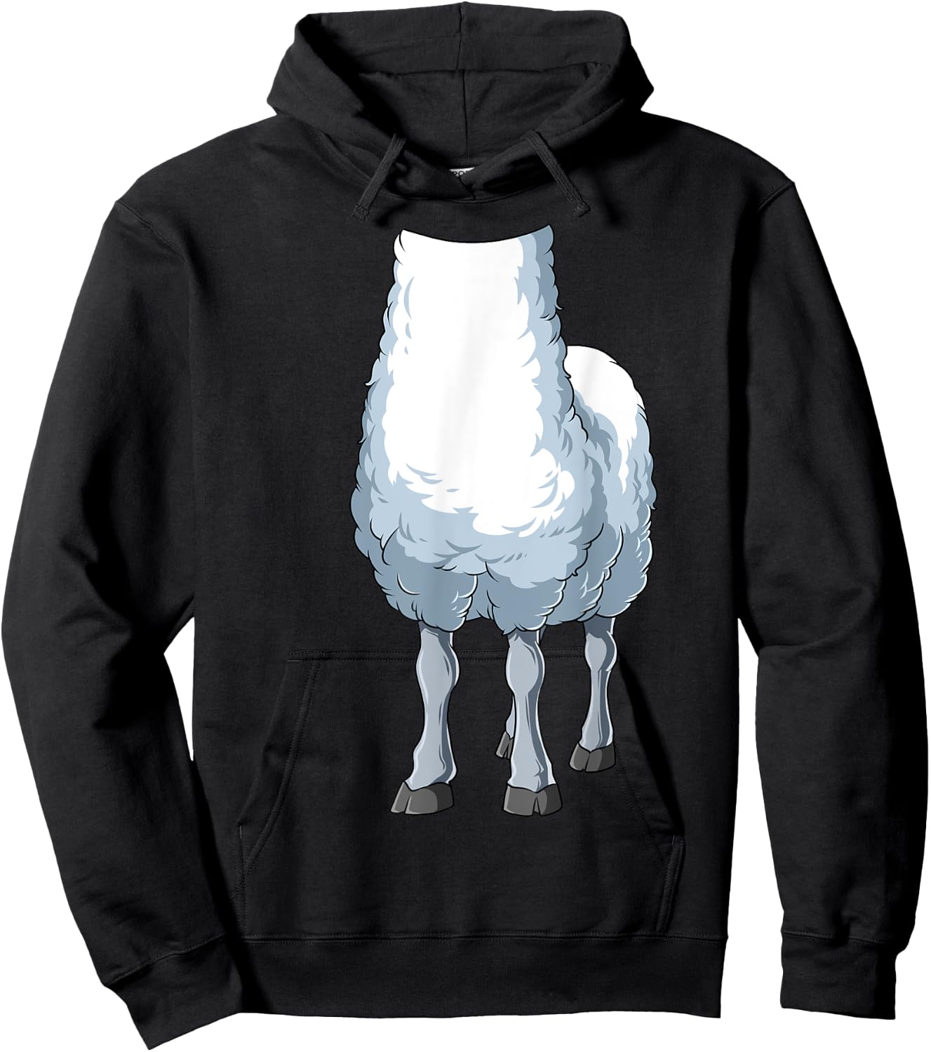 Easy Sheep Costume Sheep Body Headless Sheep Costume Hoodie - Hoodie | Black