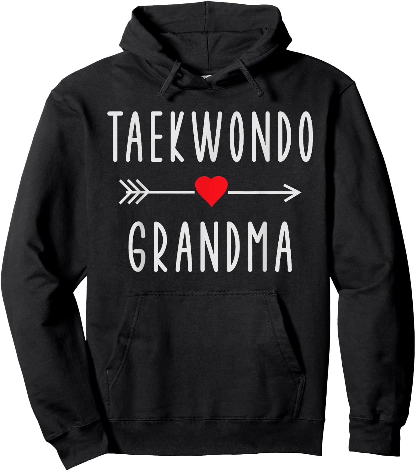 Taekwondo Grandma Funny Taekwondo Lovers Gift Grandmother Hoodie - Hoodie | Black