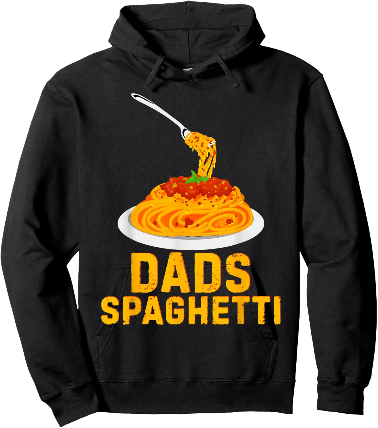 Dad's Spaghetti Funny Food Lover Daddy Foodie Loves Hoodie - Hoodie | Black