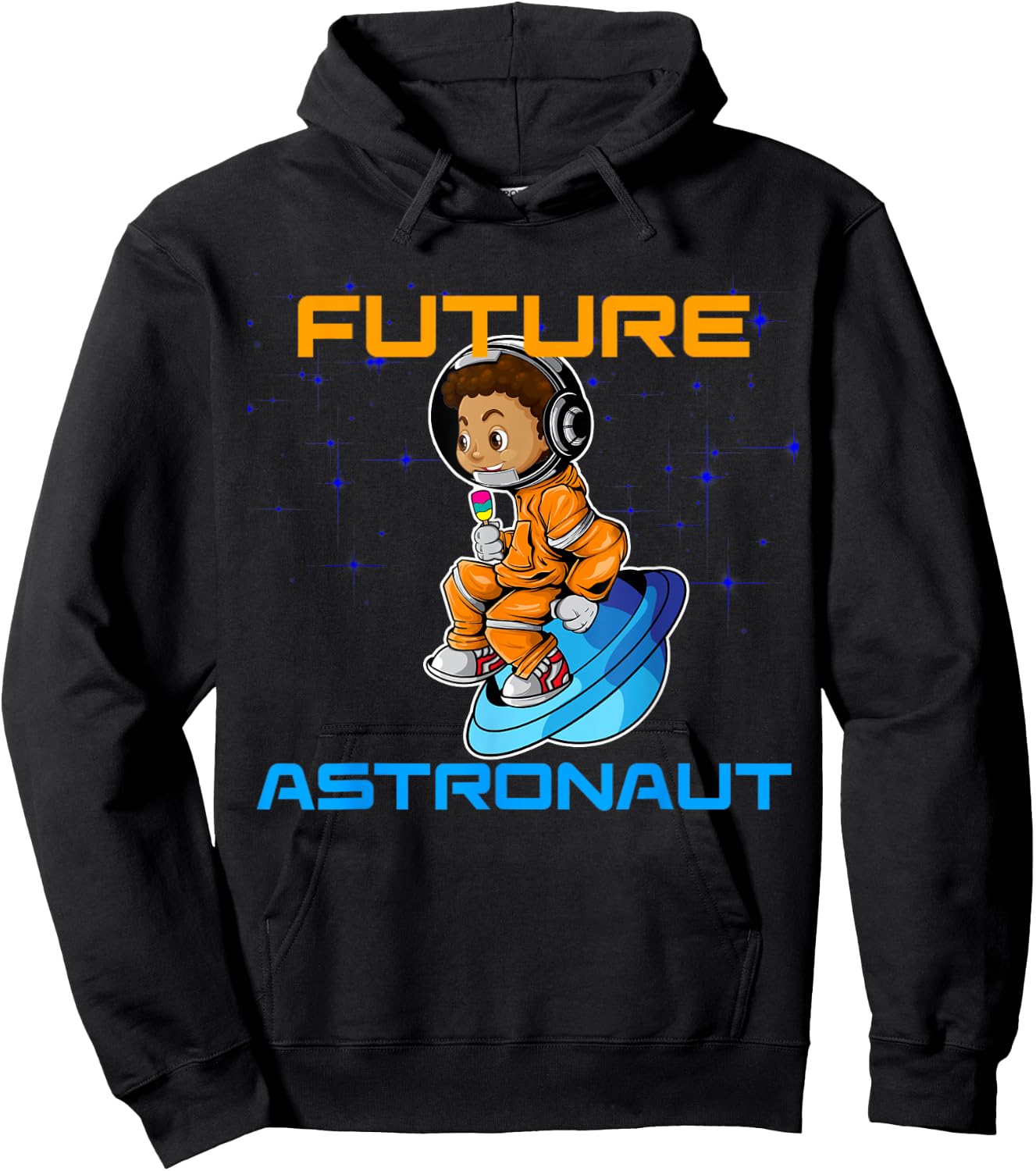 Kids Black Boy African American Pride Future Astronaut Hoodie - Hoodie | Black