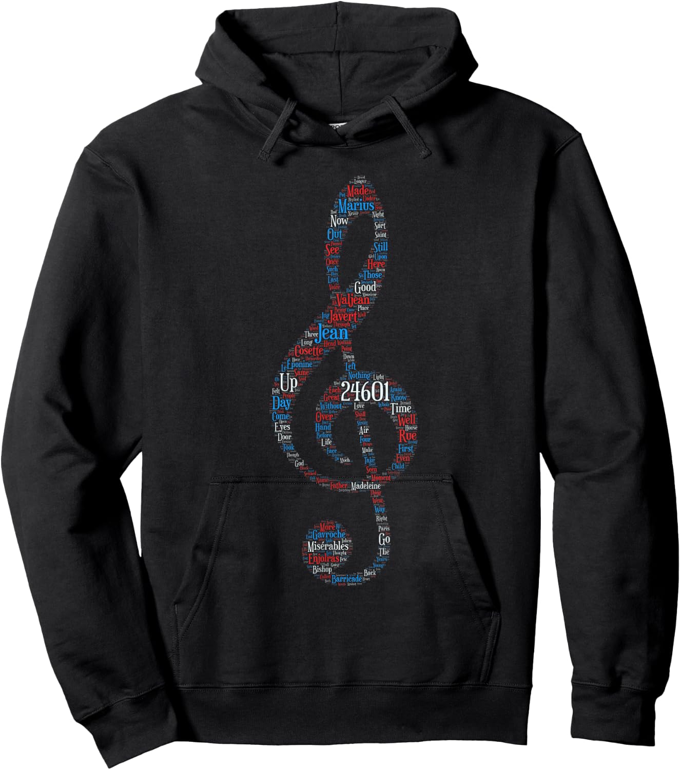 ClassicWords 24601 - Black, Small - Kids, , Short Sleeve, Cotton, Polyester Hoodie - Hoodie | Black