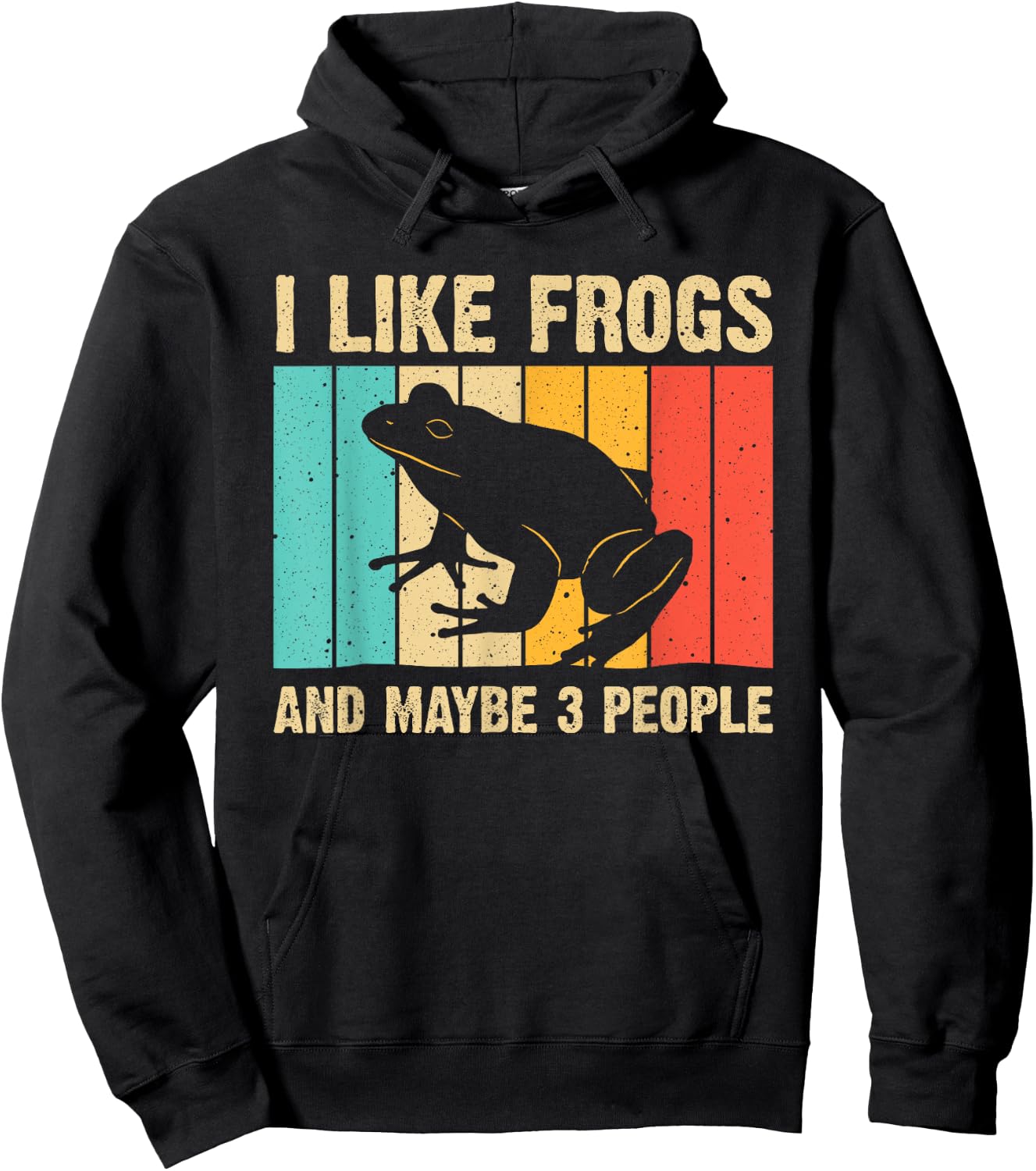 Cute Frog Design For Toad Lover Men Women Amphibian Animals Hoodie - Hoodie | Black