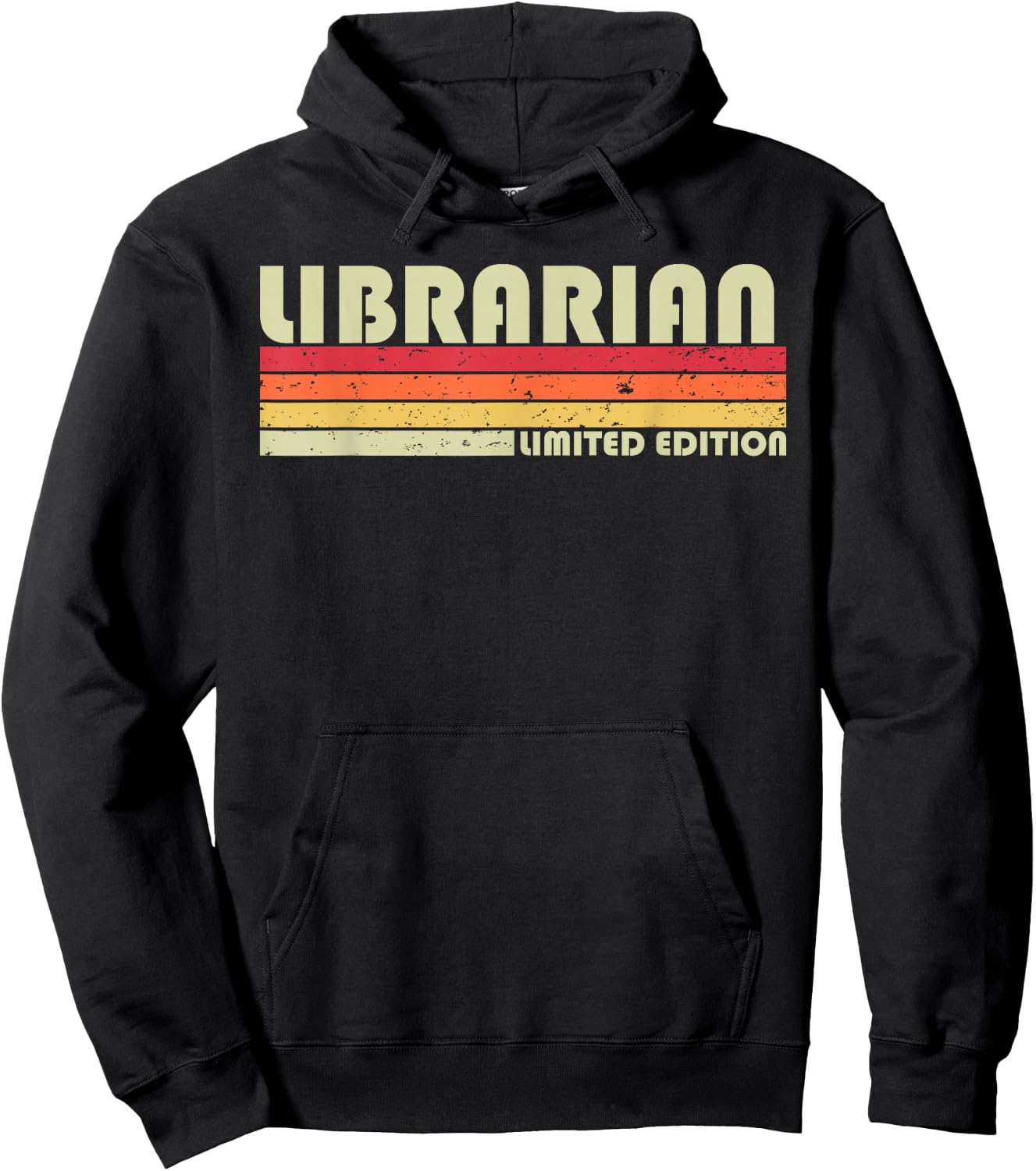 Librarian Funny Job Title Profession Birthday Worker Idea Hoodie - Hoodie | Black