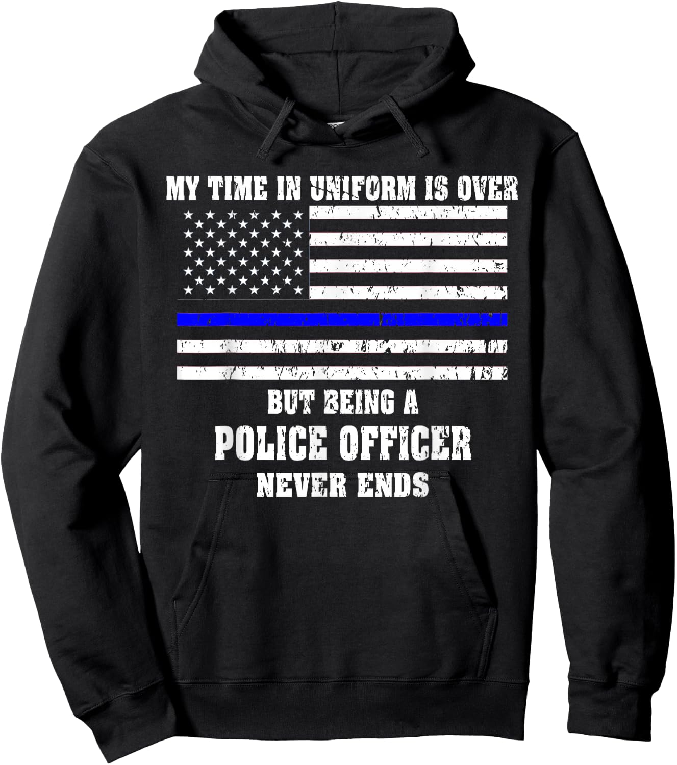 Retired Police Officer Retired Cop Hoodie - Hoodie | Black