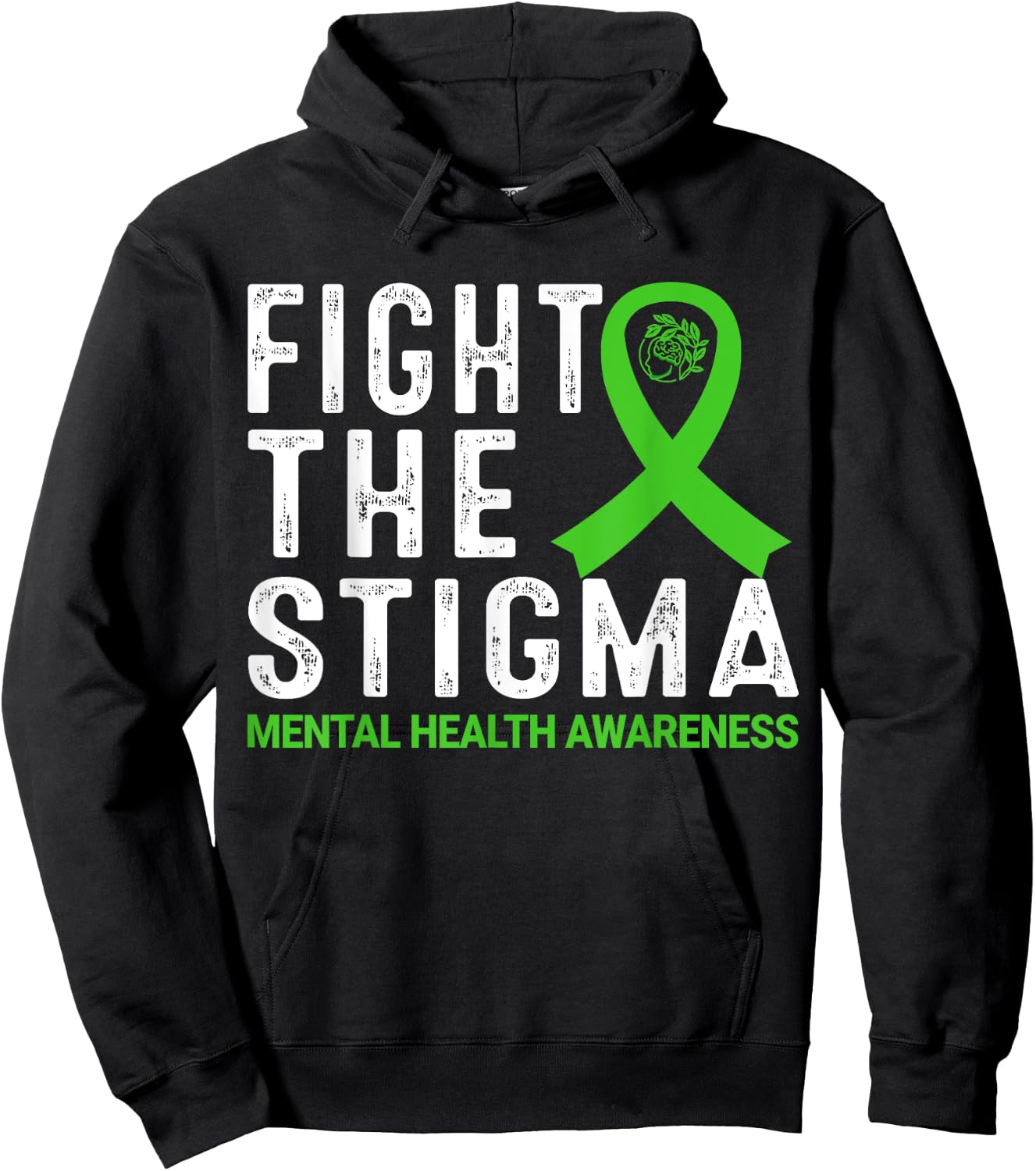 Fight The Stigma Mental Health Awareness Hoodie - Hoodie | Black