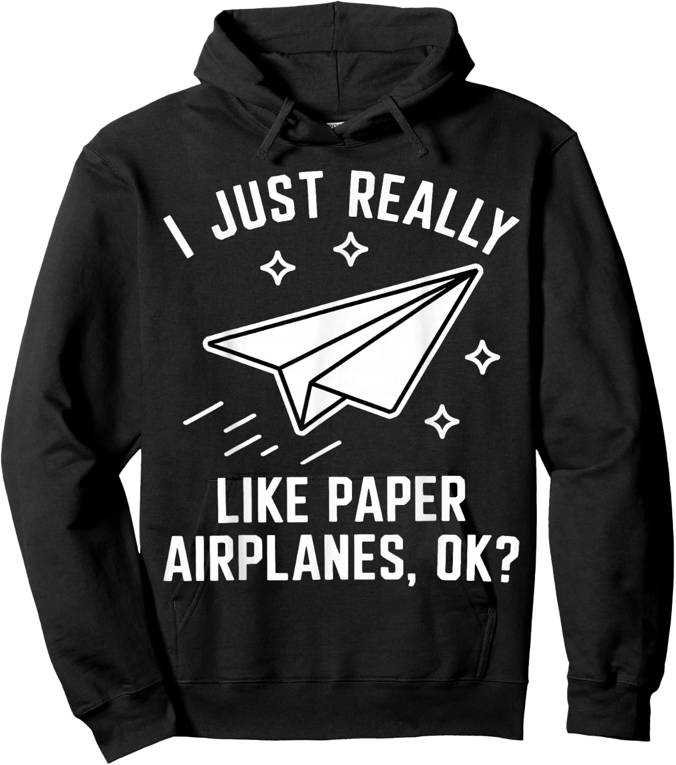 Funny Paper Airplane Hoodie - Hoodie | Black