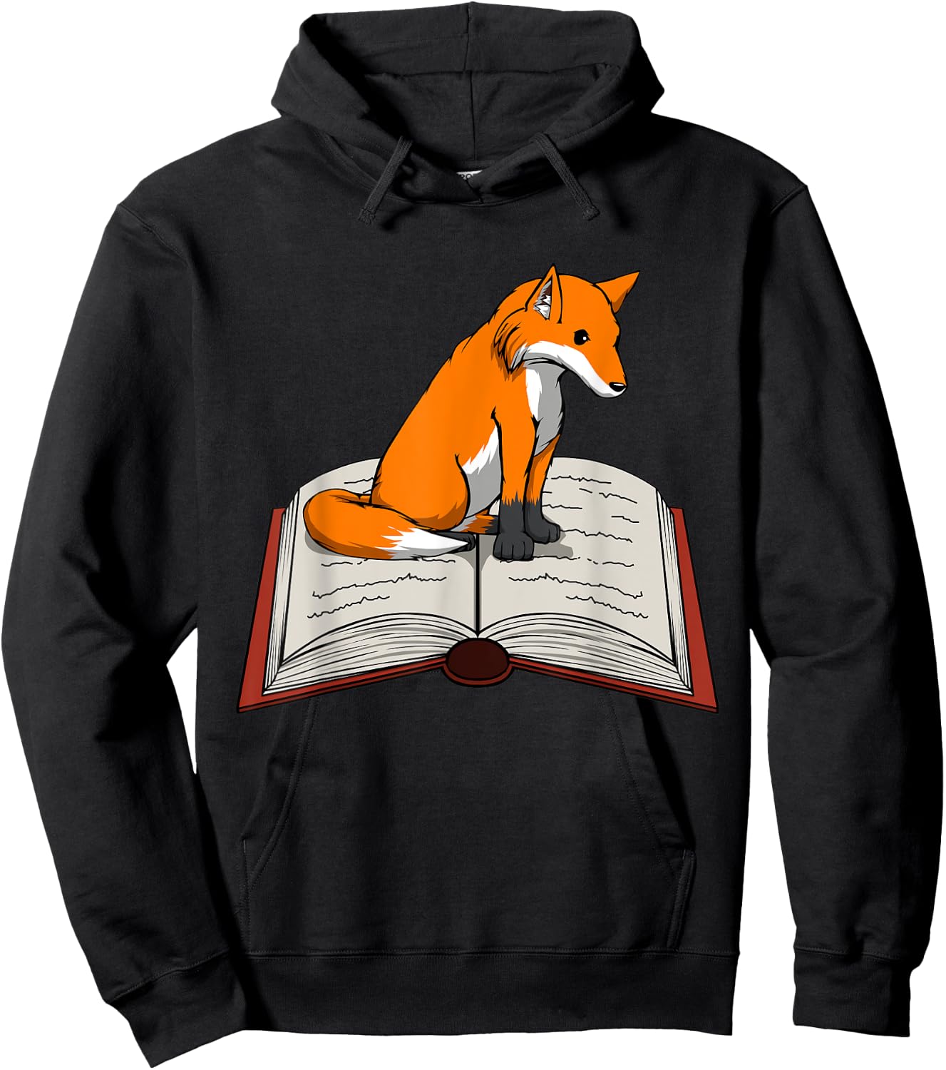 Cute Fox Reading Books Literature Nature Hoodie - Hoodie | Black