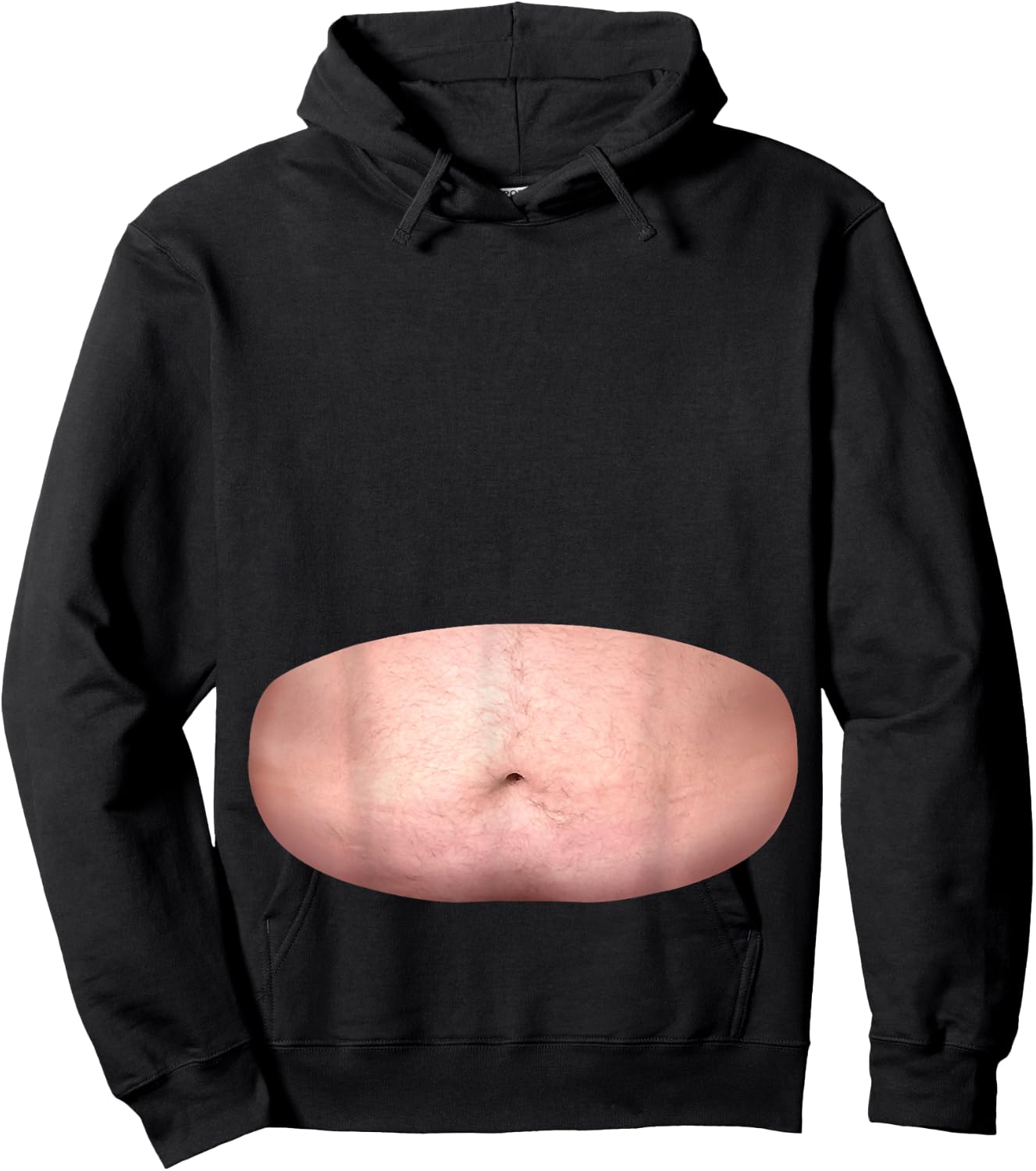 Funny Dad Fat Belly Realistic Hilarious Costume Essential Hoodie - Hoodie | Black