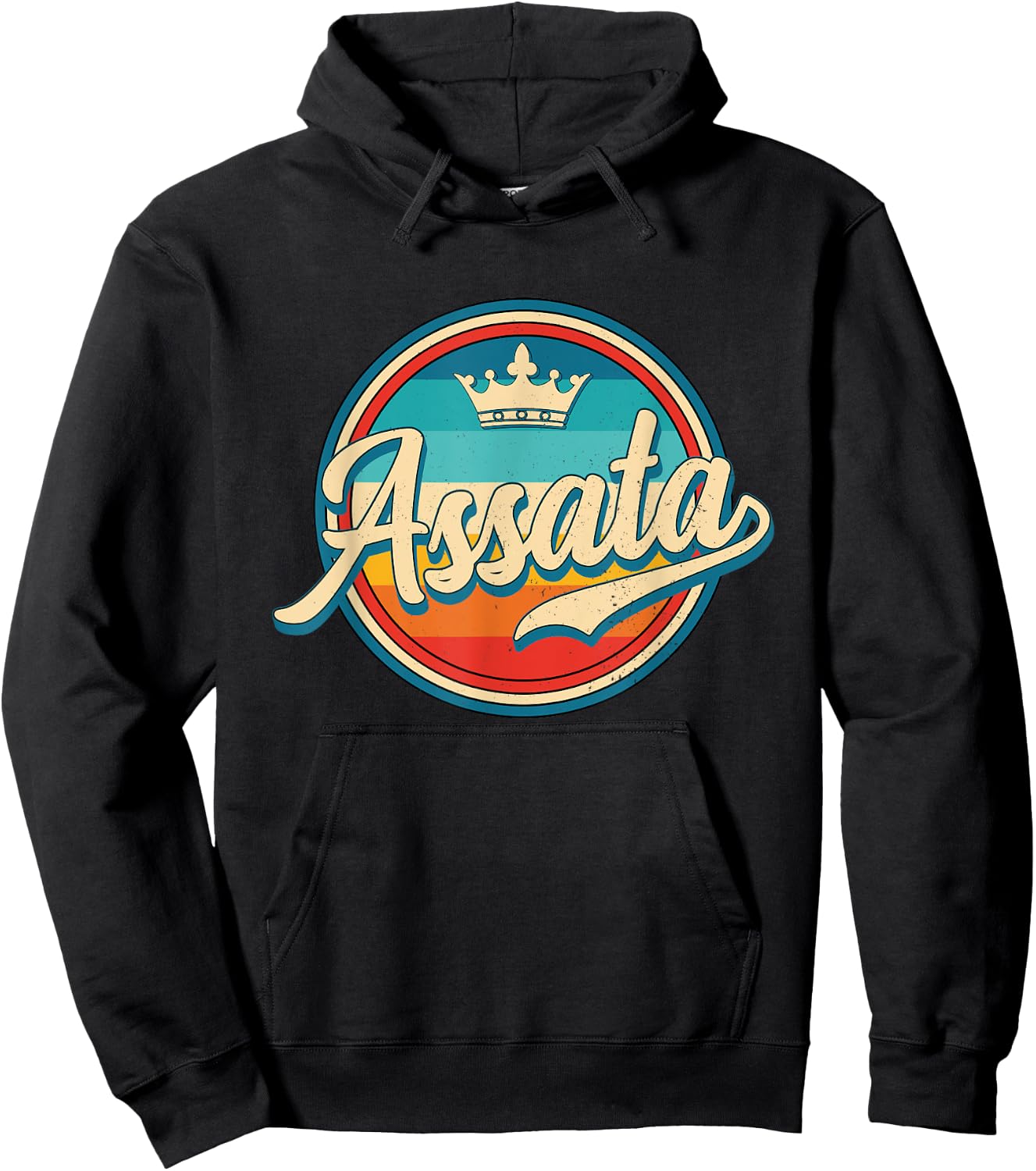 Assata Retro Name Funny Vintage First Name Assata Hoodie - Hoodie | Black
