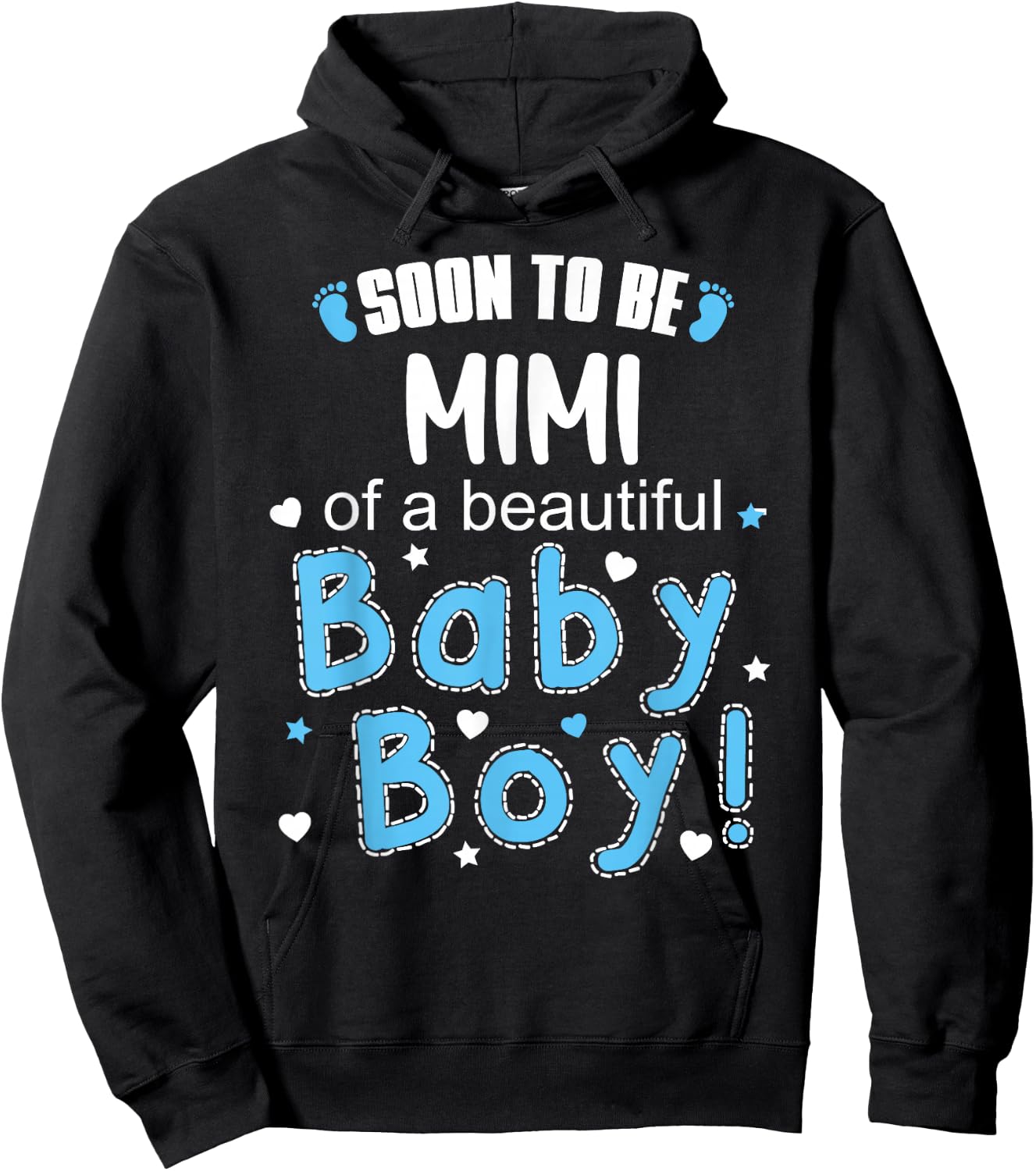 Soon To Be MIMI of Beautiful Baby Boy 2026 Gender Reveal Hoodie - Hoodie | Black
