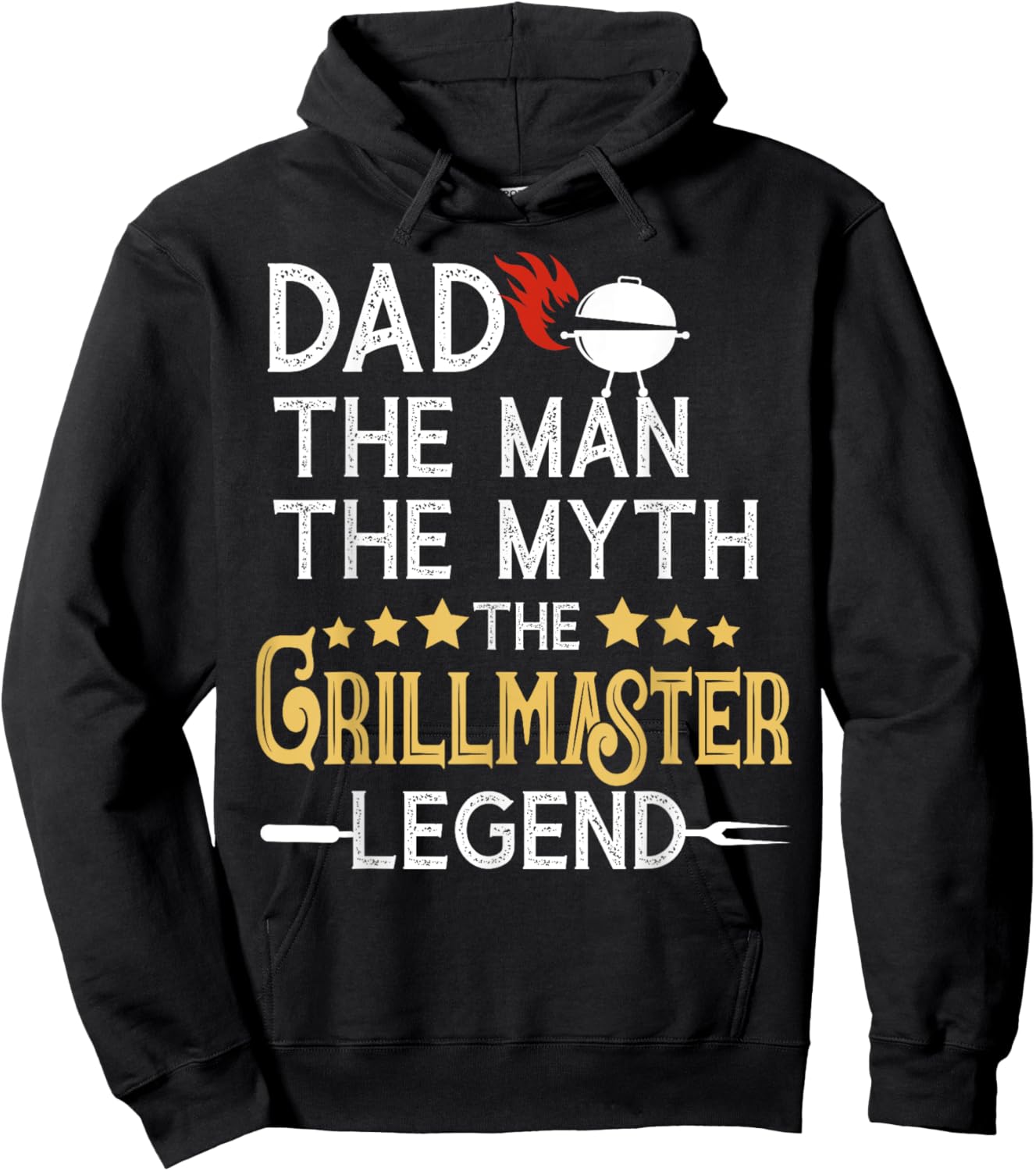 Funny BBQ Grill Dad The Man The Myth The Legend Fathers Day Hoodie - Hoodie | Black