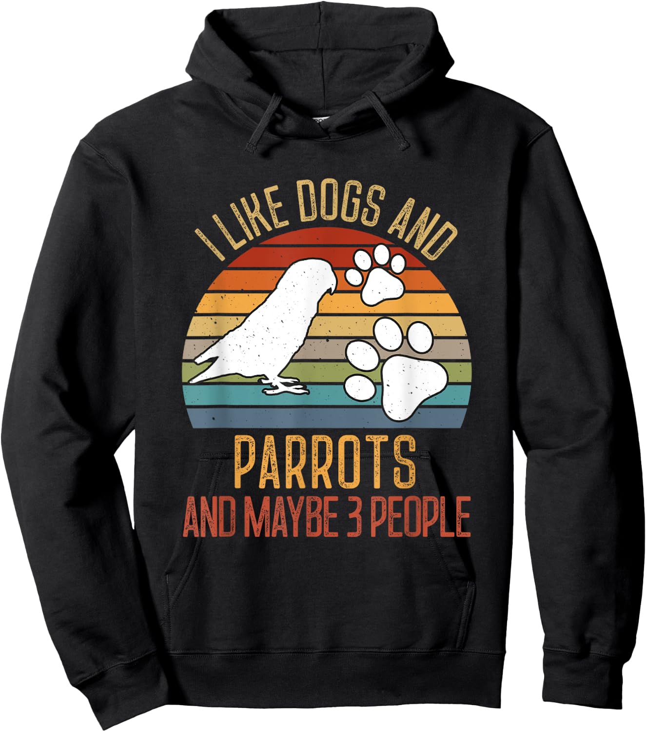 I Like Dogs And Parrots And Maybe 3 people Love Dogs Mom Women Hoodie - Hoodie | Black