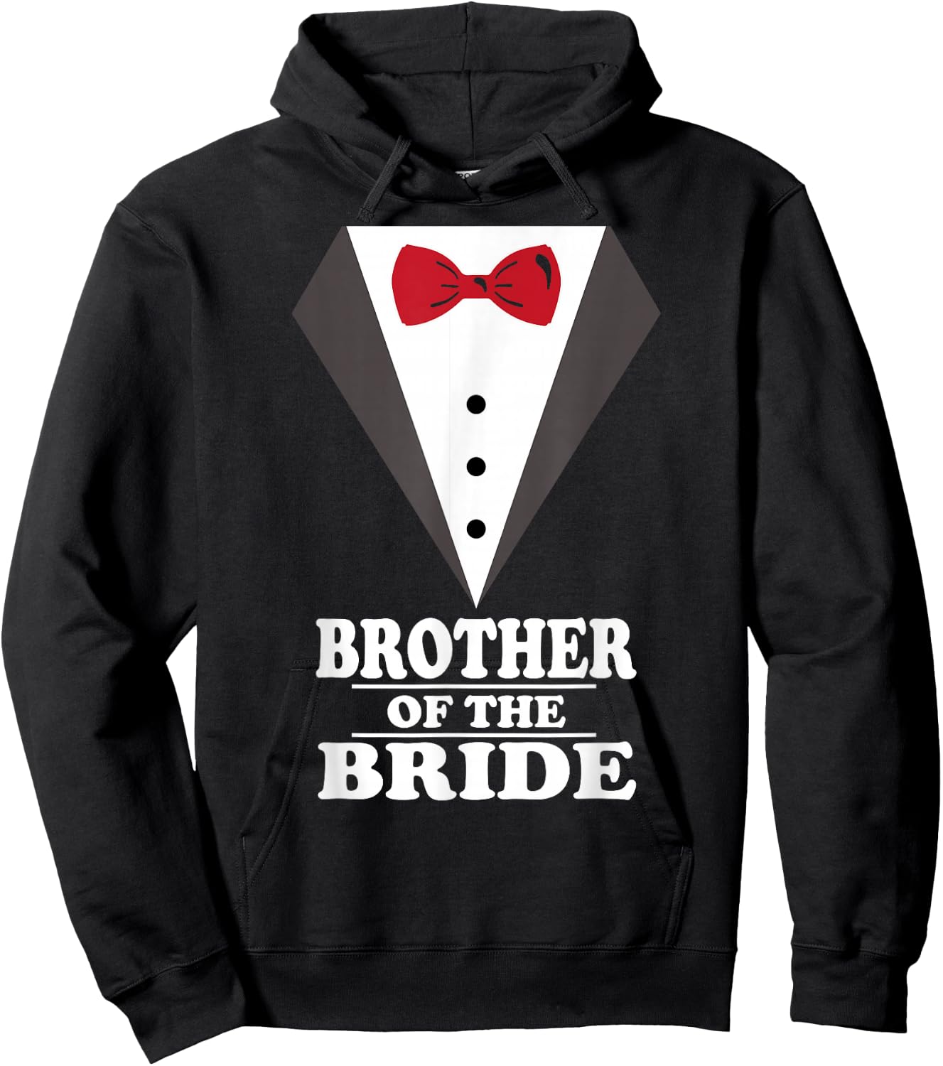 Brother Of The Bride Wedding Bachelor Bachelorette Party Hoodie - Hoodie | Black