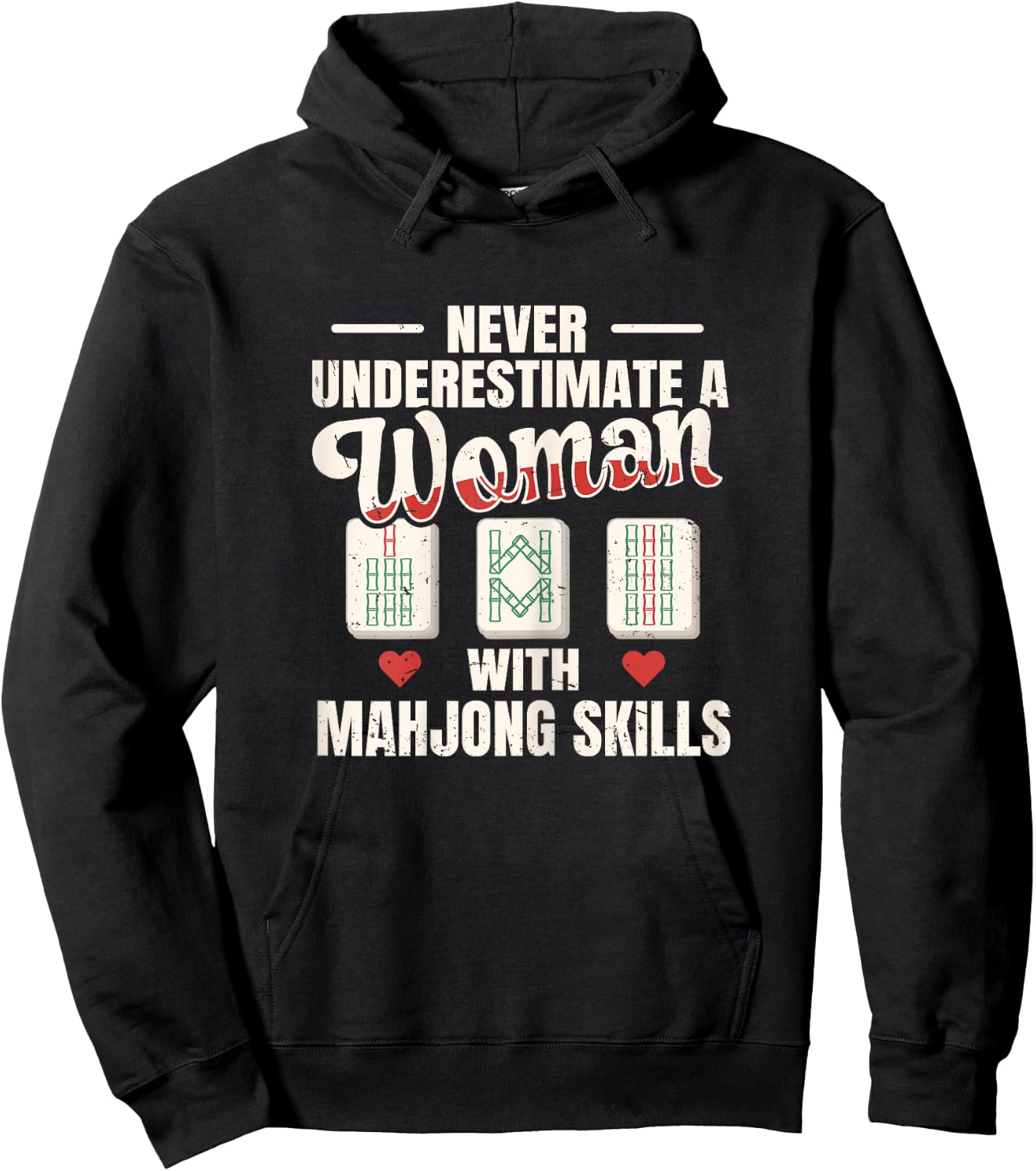 Mahjong Quote for a Mahjong Lady Hoodie - Hoodie | Black