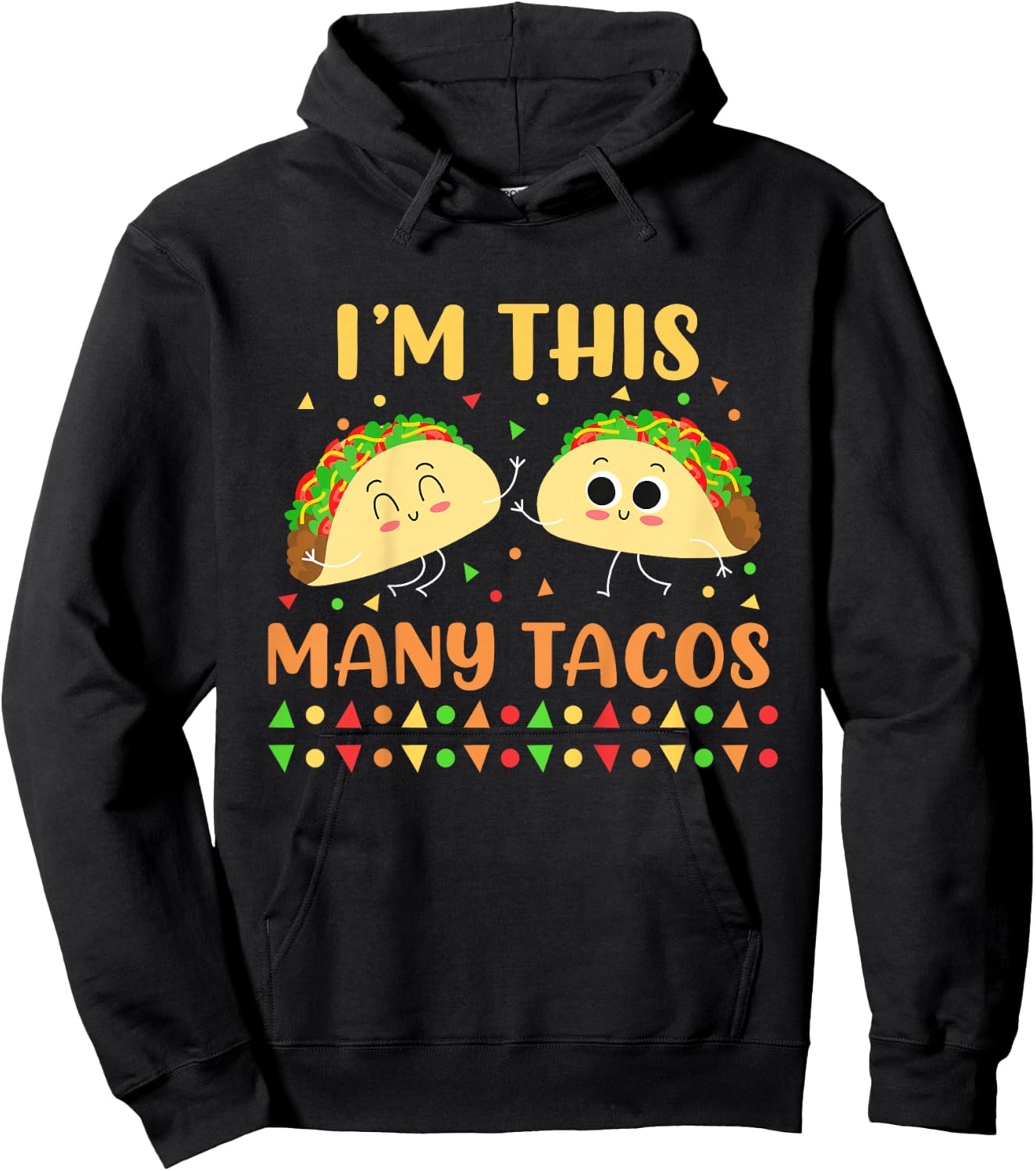I'm This Many Tacos Second Birthday Party Cinco De Mayo Hoodie - Hoodie | Black