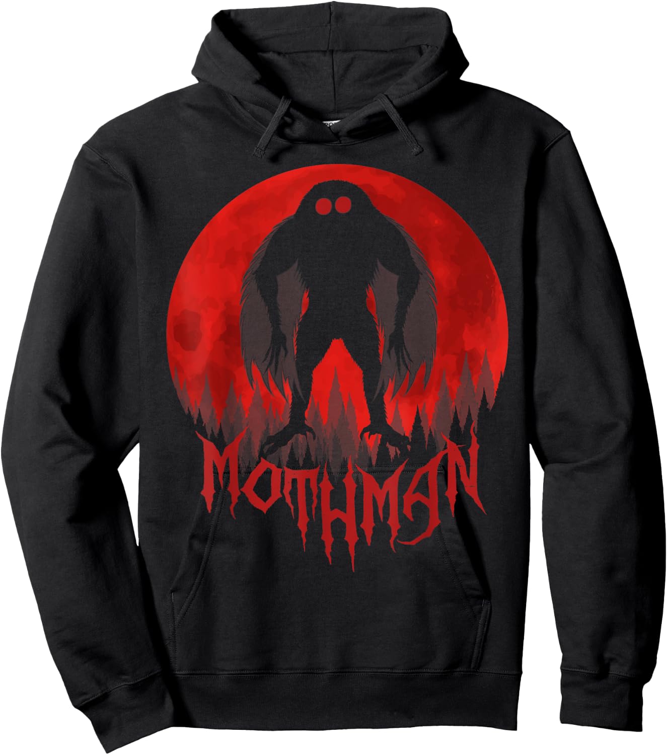 Mothman Full Moon! Cool Cryptid Women, Kids Mothman Hoodie - Hoodie | Black