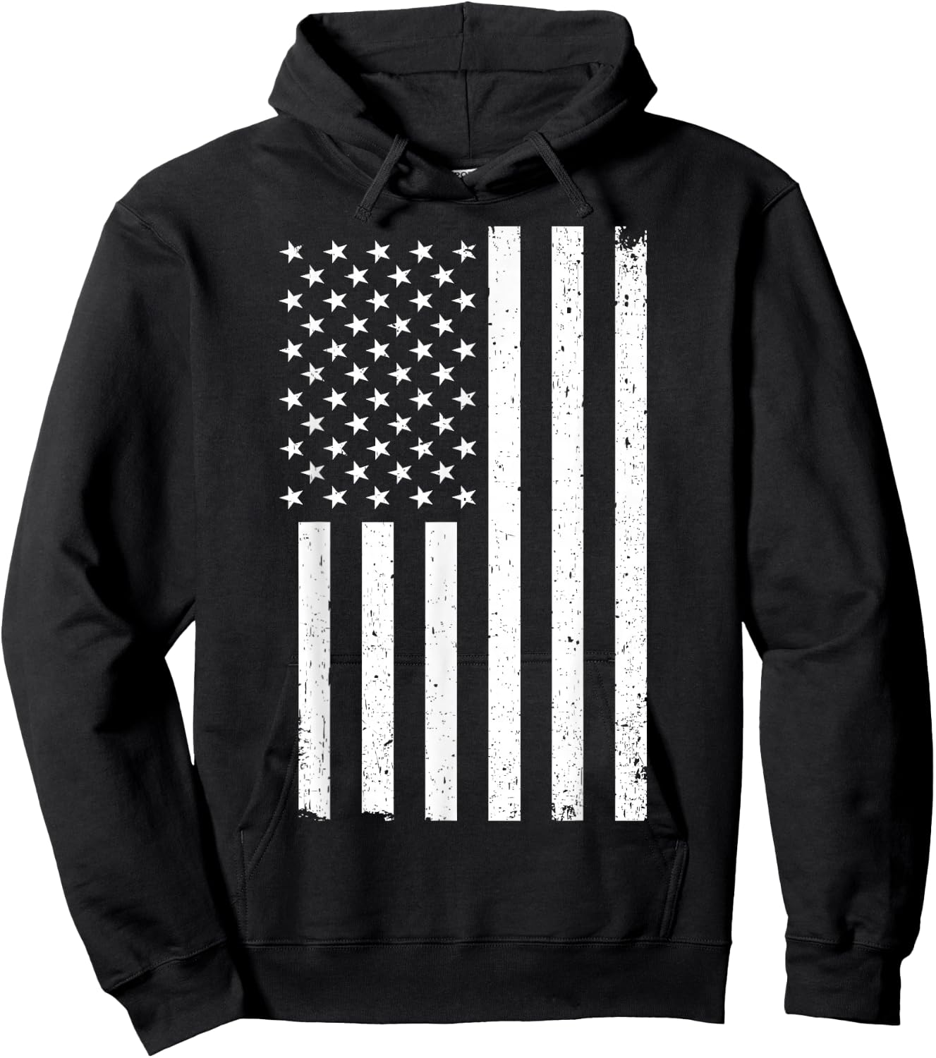 Stars & Stripes USA Flag Patriotic America: Men's & Women's Hoodie - Hoodie | Black