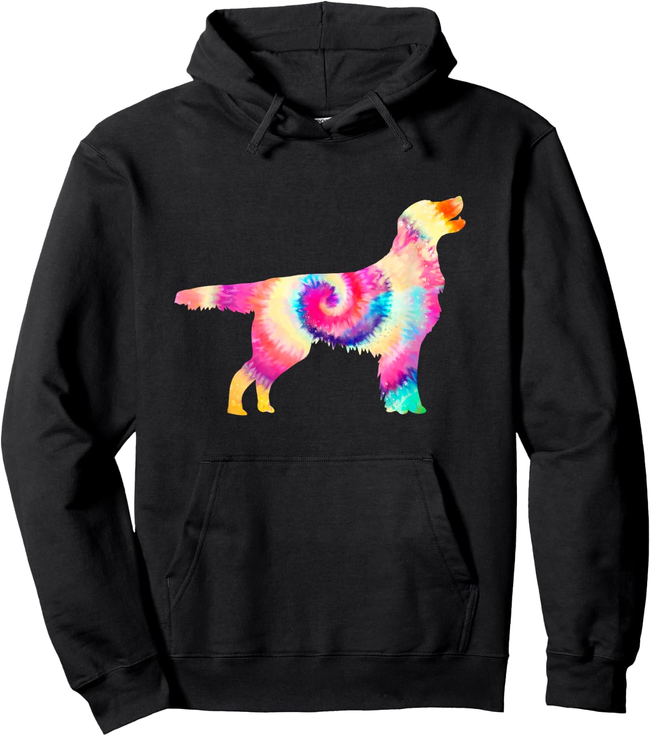 Flat-Coated Retriever Flat-Coat Dog Lover Tie Dye Hoodie - Hoodie | Black