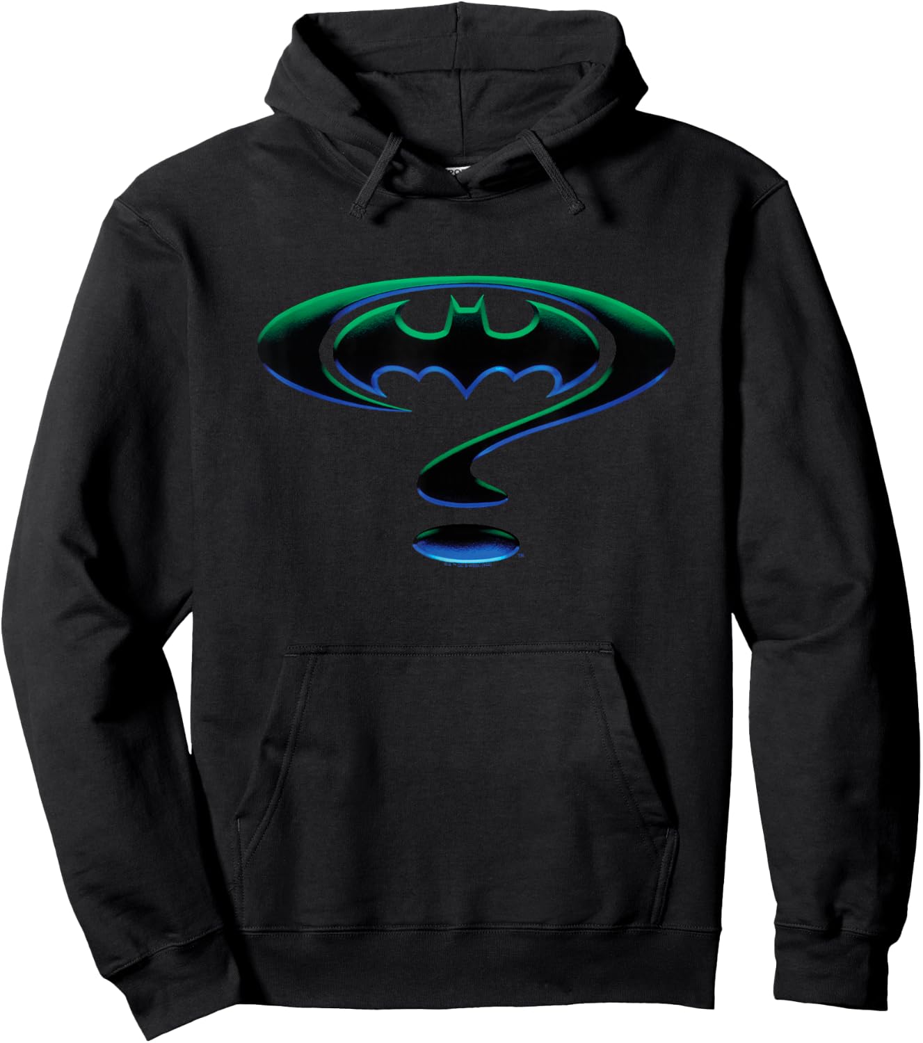 Batman Forever Question Mark Logo Small Hoodie - Hoodie | Black