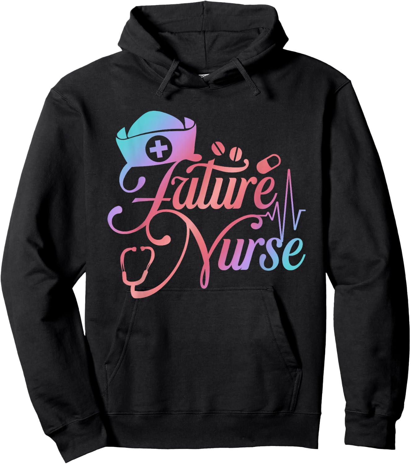Future Nurse CNA Nursing Hospital Medicine Health Medical Hoodie - Hoodie | Black
