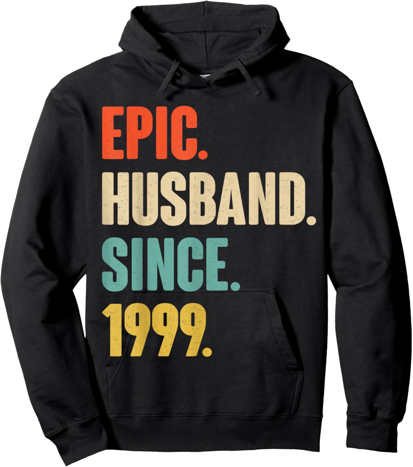 26th Wedding Anniversary - Epic Husband Since 1999 Hoodie - Hoodie | Black