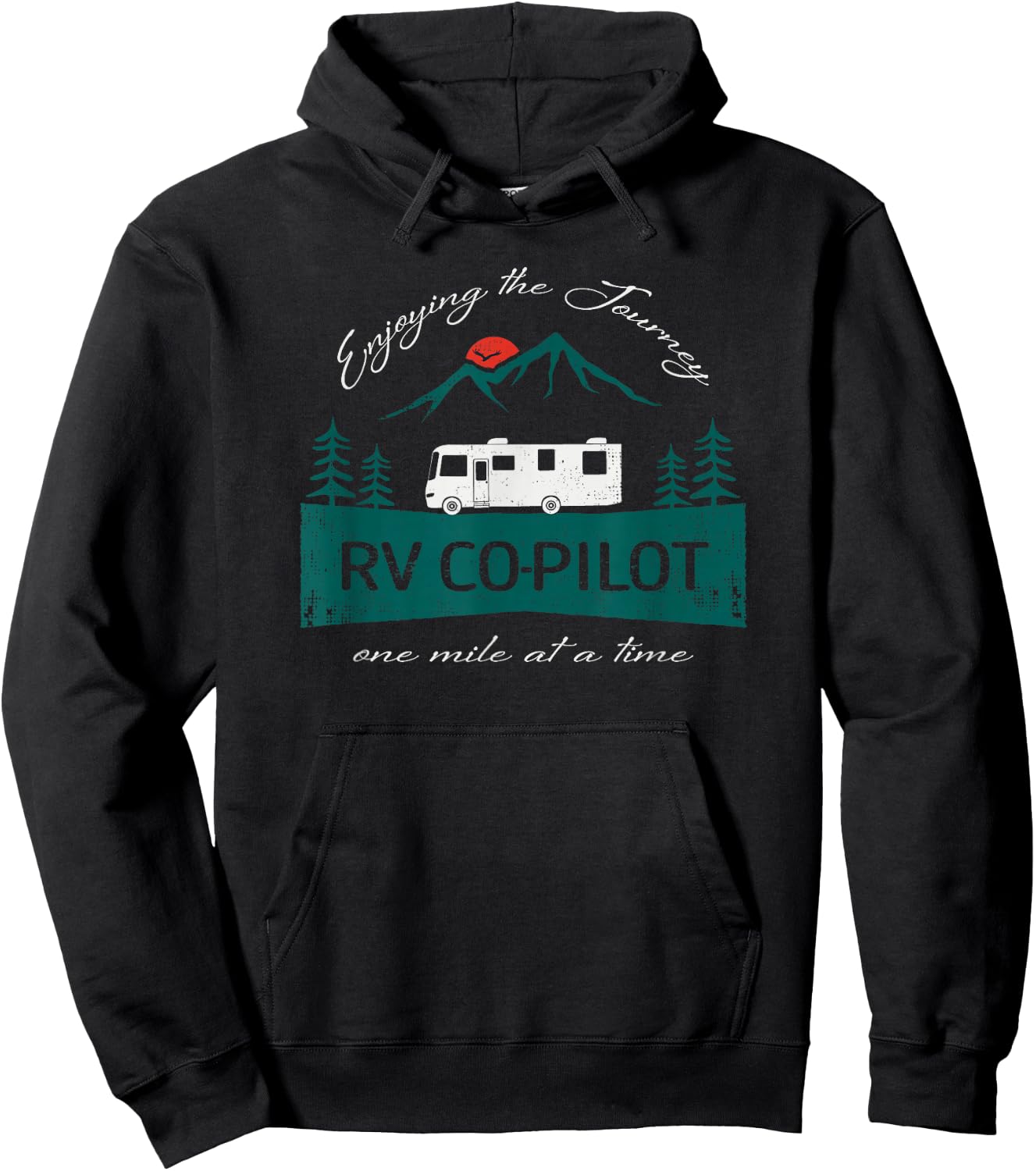 Funny RV Co-Pilot Motorhome Camping Hoodie - Hoodie | Black