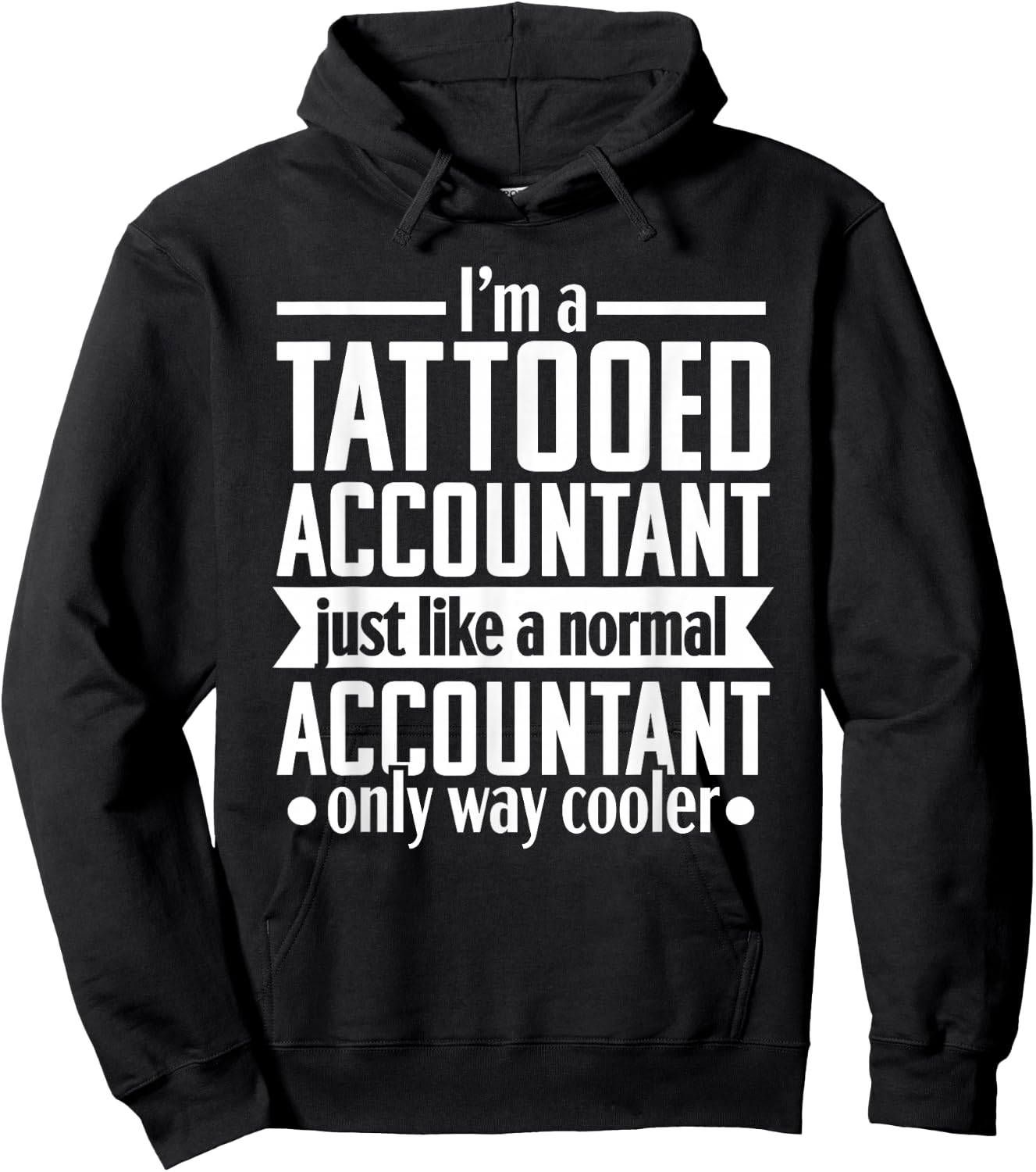 Tattooed Accountant Funny Financial Humor Accounting CPA Hoodie - Hoodie | Black