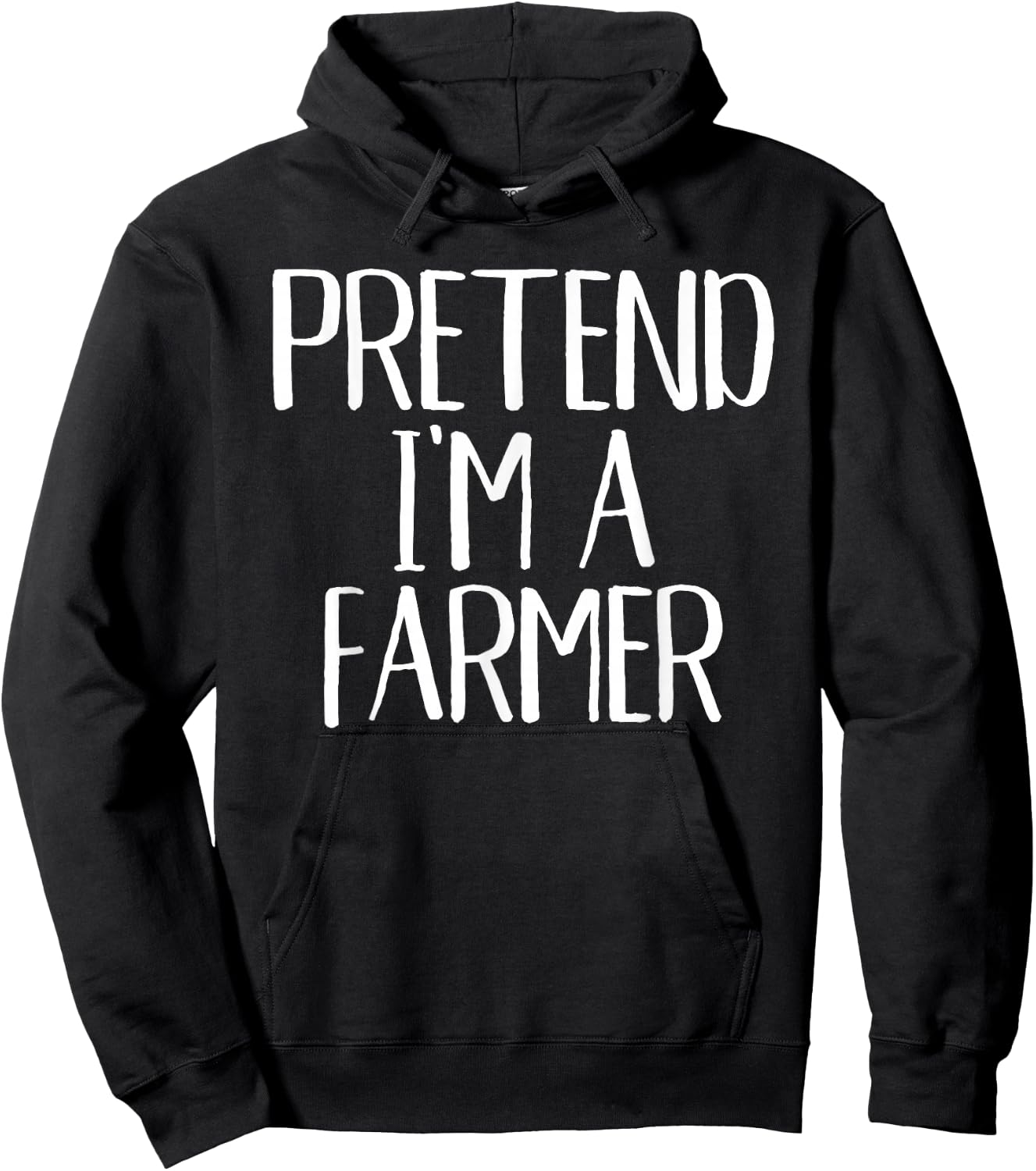 Pretend I'm A Farmer Costume Family Funny Halloween Party Hoodie - Hoodie | Black