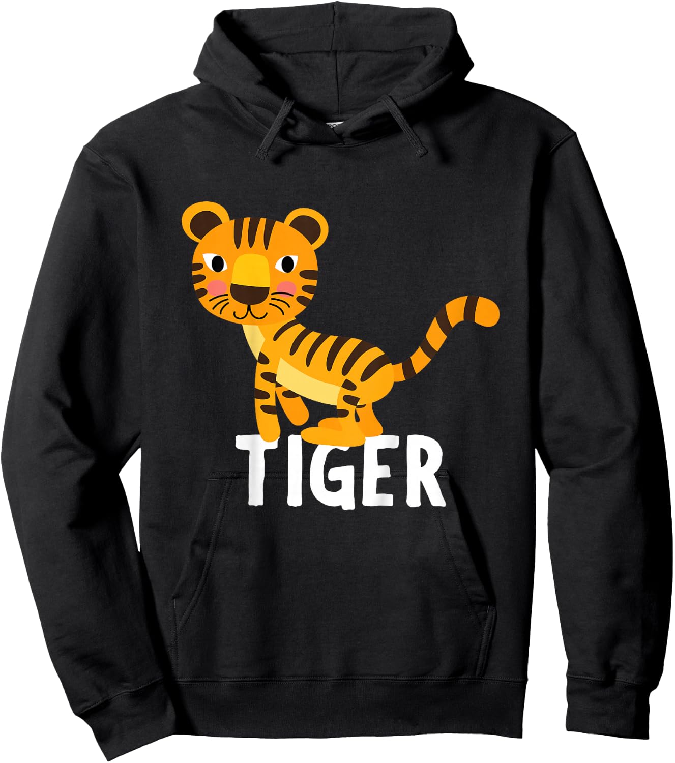 Tiger Shirt For Boys Or Girls | Cute Tiger Gift Hoodie - Hoodie | Black