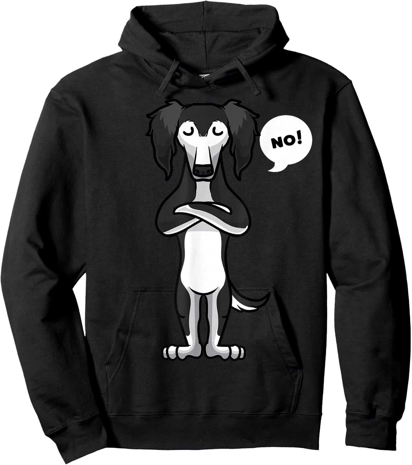 Stubborn Saluki Dog Hoodie - Hoodie | Black