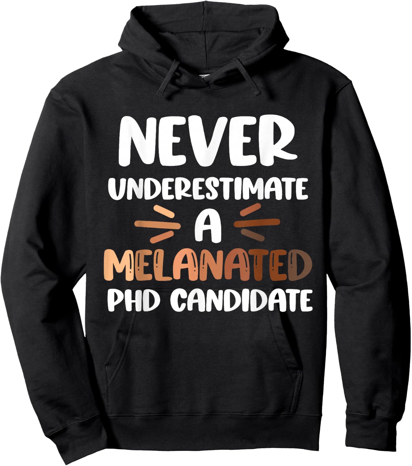 Black PhD Student Melanated PhD Doctoral Candidate Thesis Hoodie - Hoodie | Black
