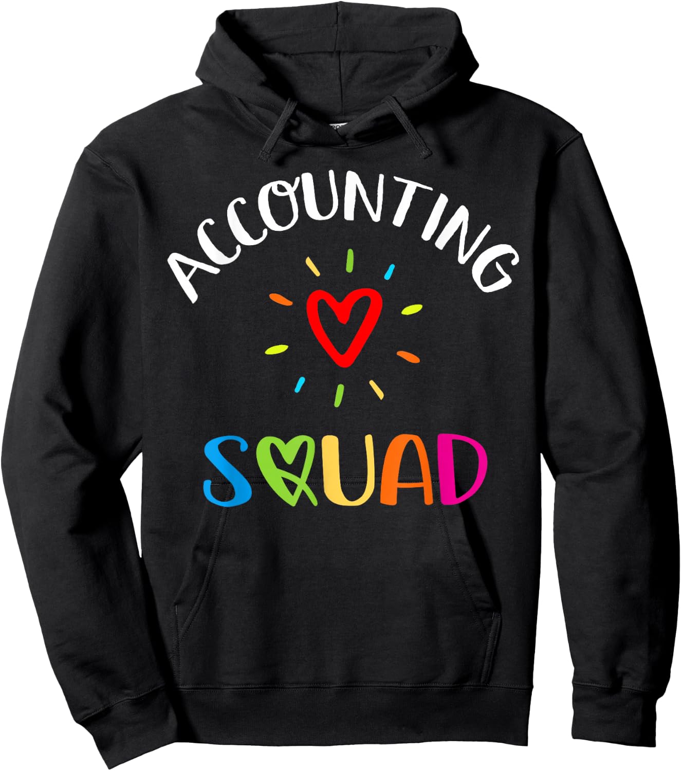 Accounting Squad Cute Proud Accountant Crew Matching Hoodie - Hoodie | Black