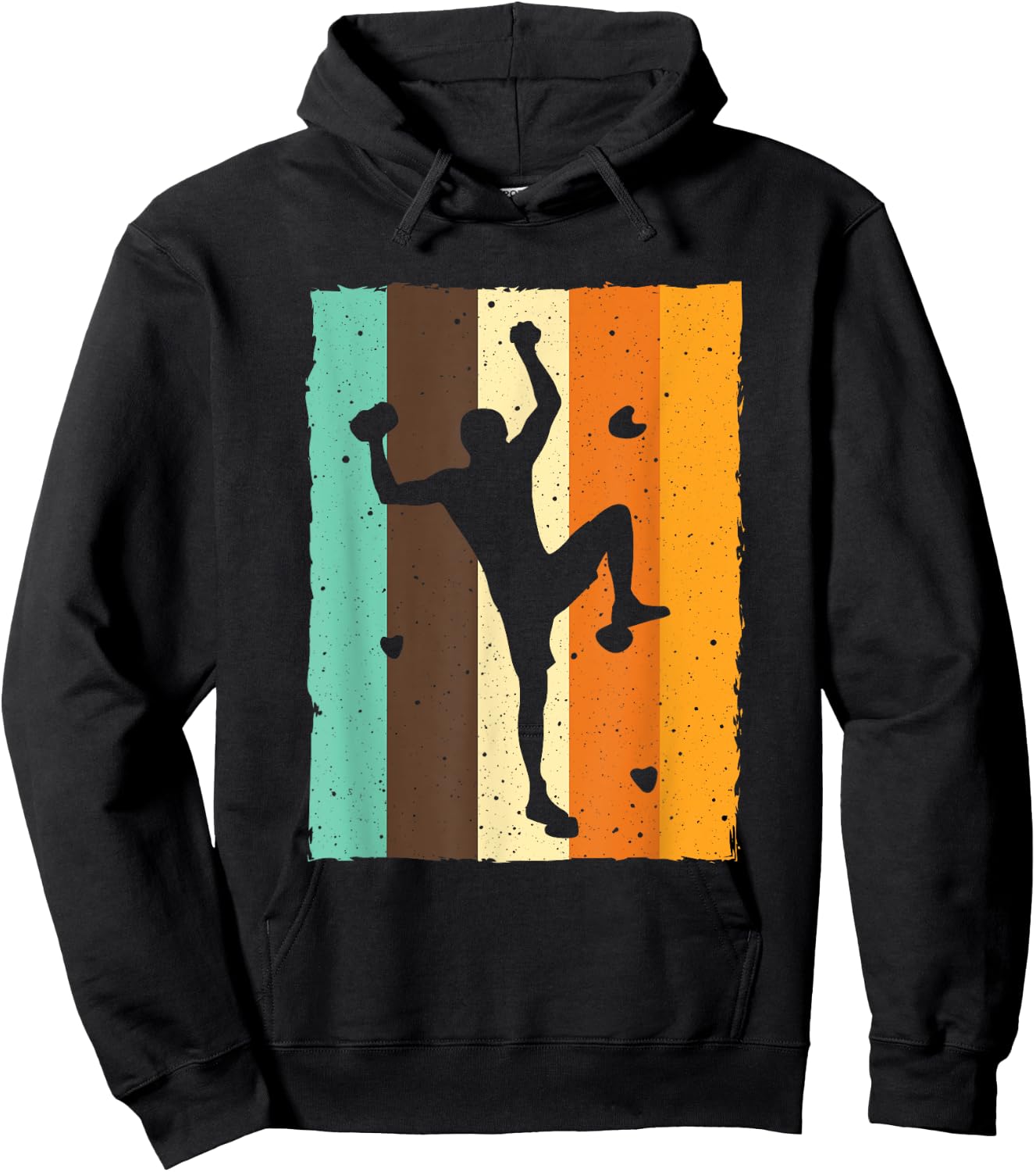 Vintage Bouldering Design Rock Climbing Women Kids Hoodie - Hoodie | Black