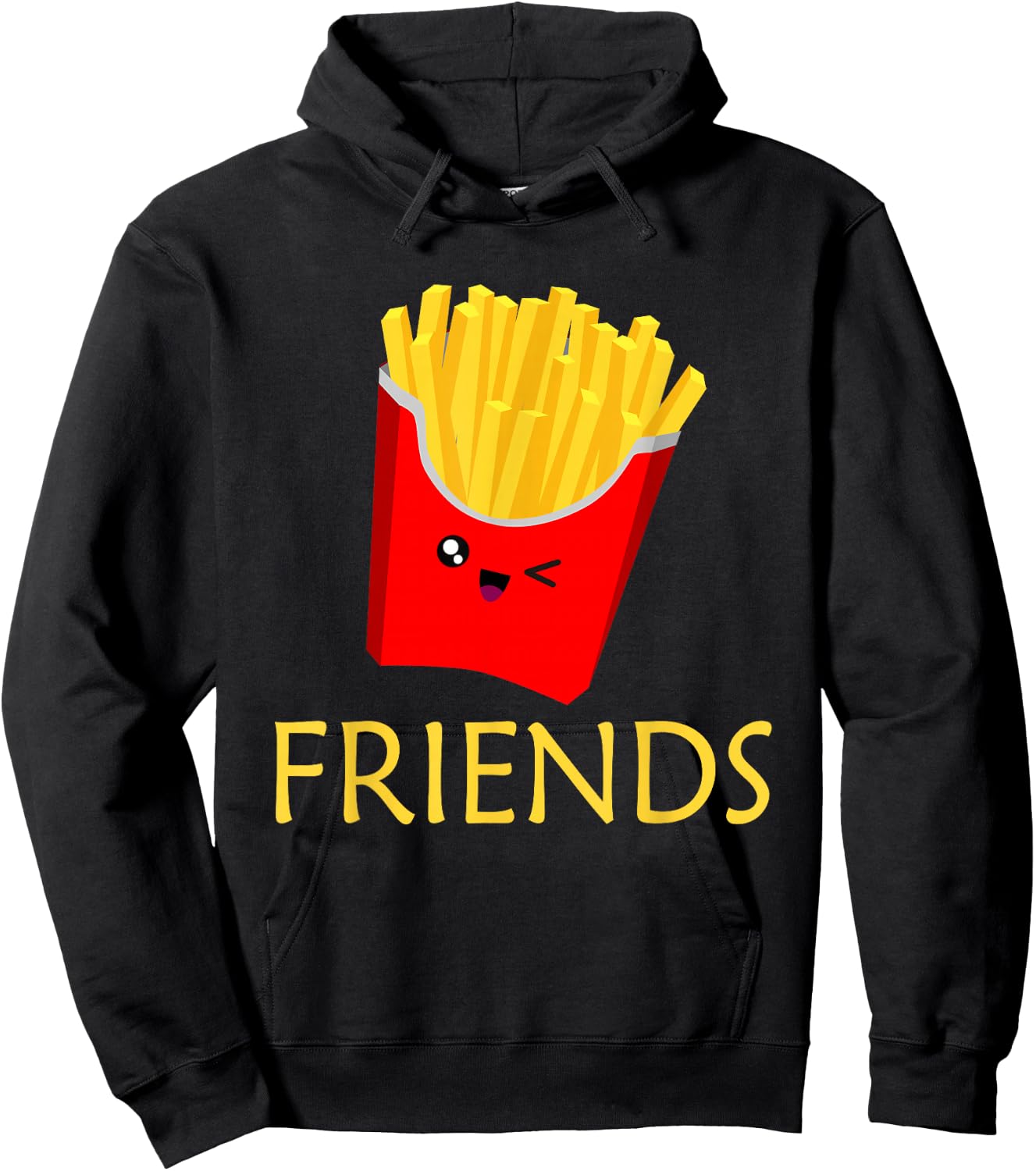 Matching Set - Burger and Fries - Best Friends Gift Hoodie - Hoodie | Black