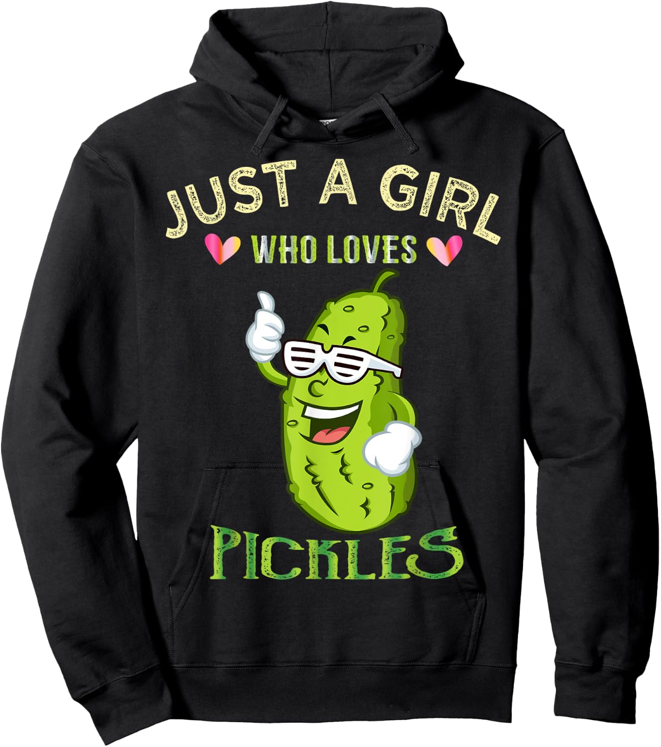 Just A Girl Who Loves Pickles Gift Hoodie - Hoodie | Black