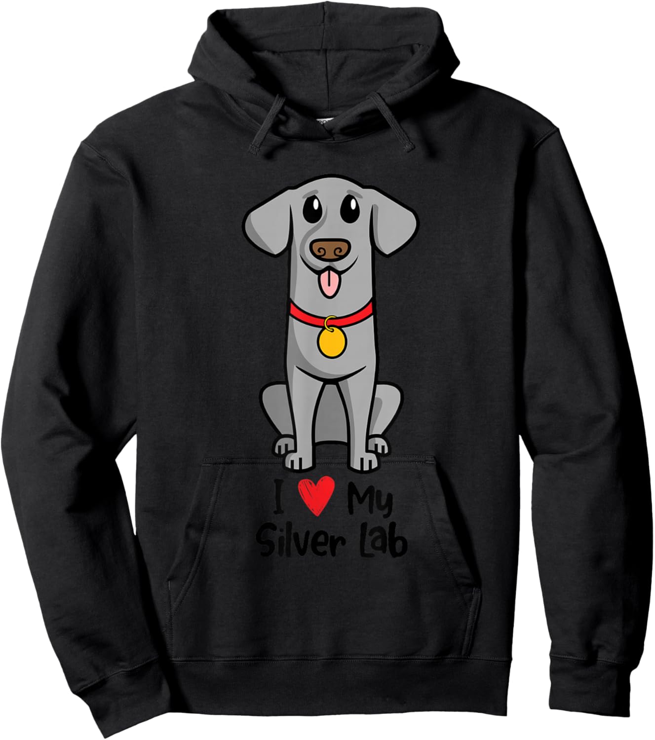I Love my Silver Lab Hoodie - Hoodie | Black