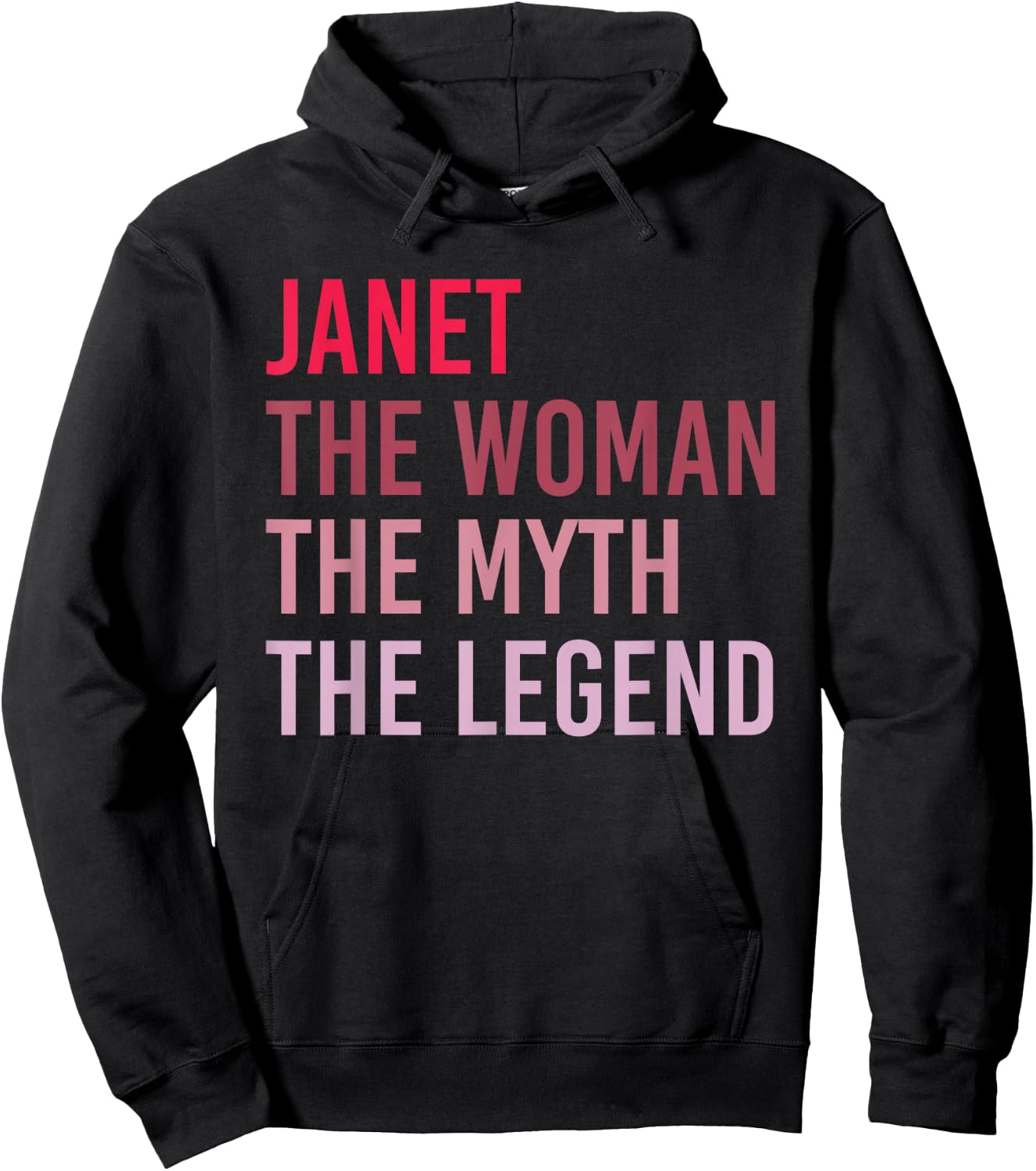 JANET The Woman Myth Legend Personalized Name Birthday Gift Hoodie - Hoodie | Black