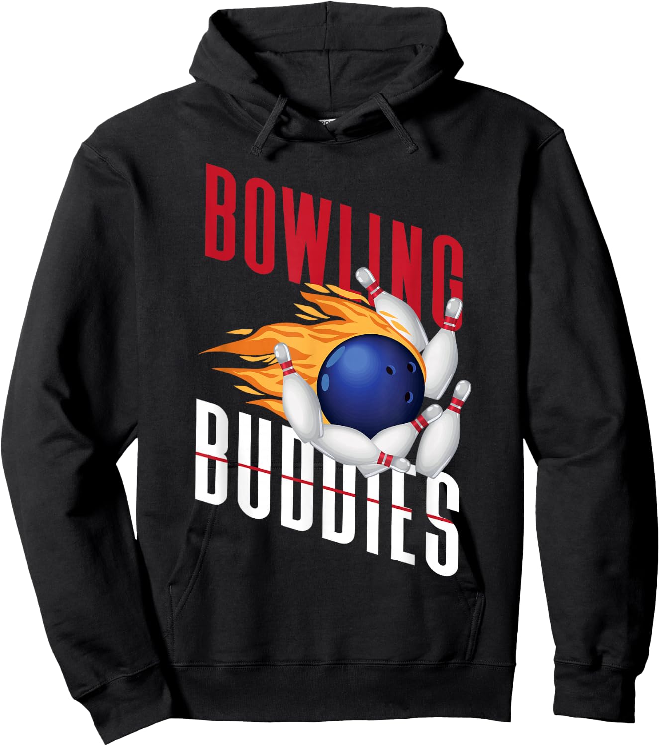 Funny Bowling Besties Friends Bowling Buddies Hoodie - Hoodie | Black