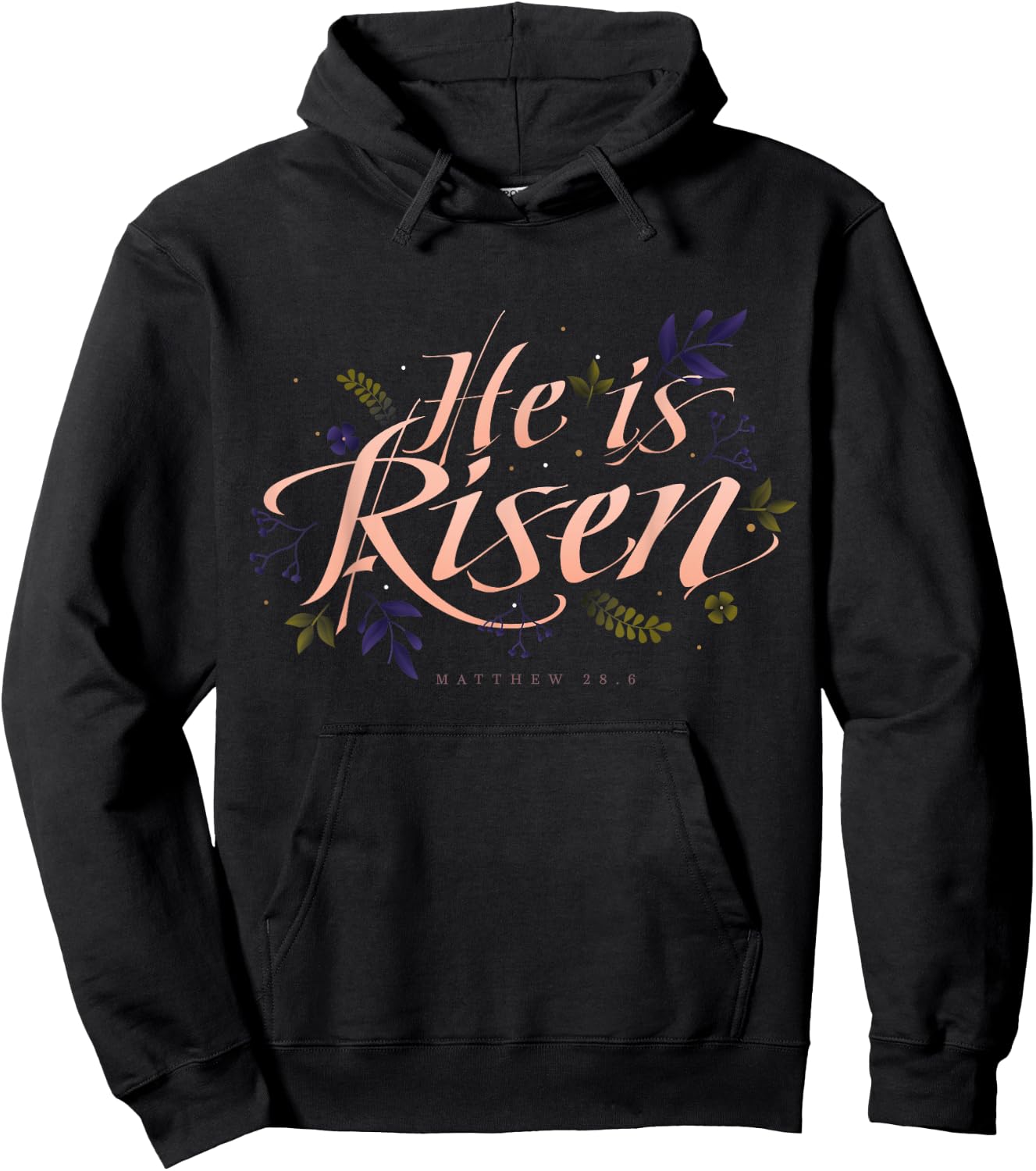 He Is Risen | Easter Jesus Hoodie - Hoodie | Black