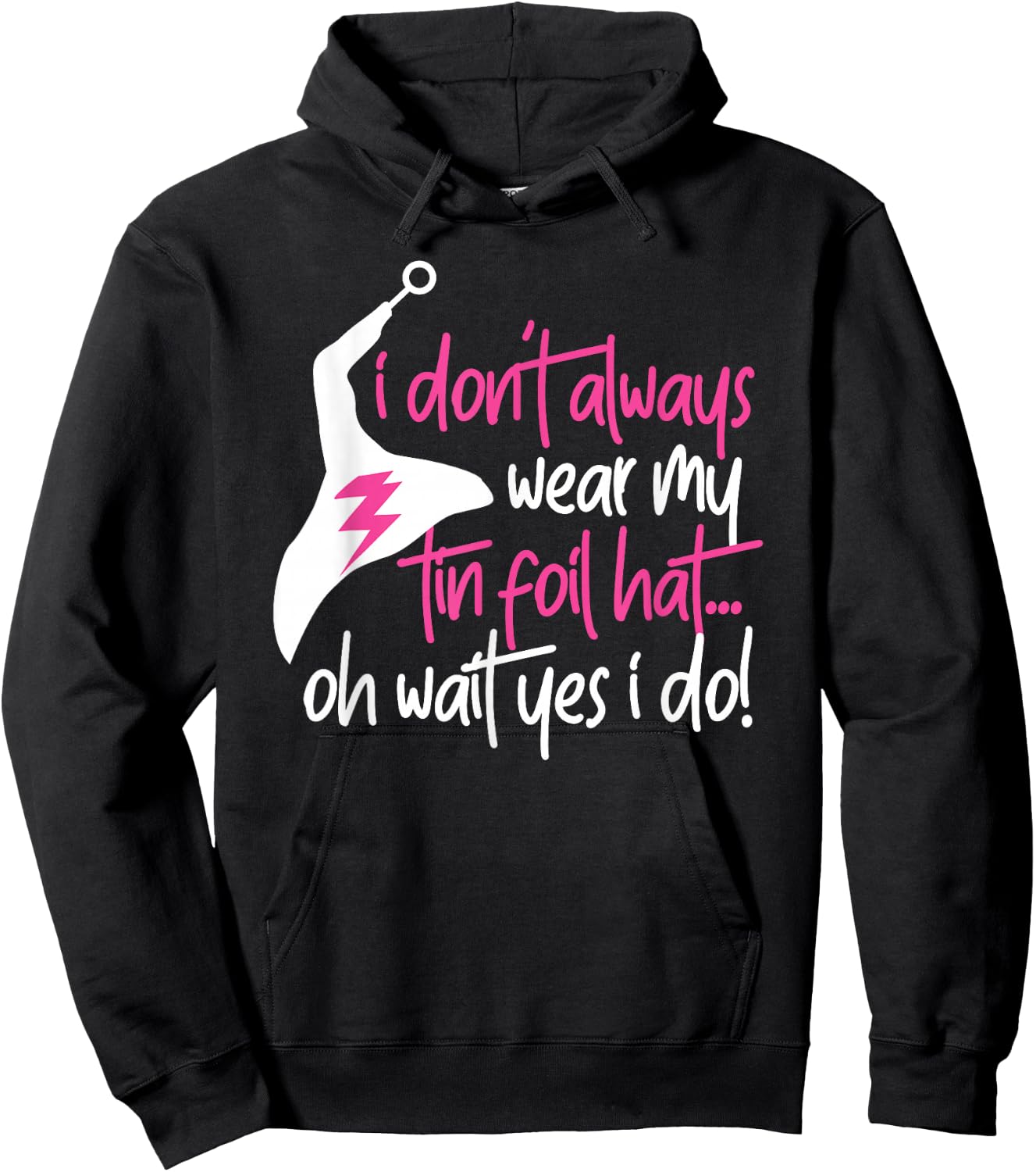 Tin Foil Hat Conspiracy Theorist Design Hoodie - Hoodie | Black