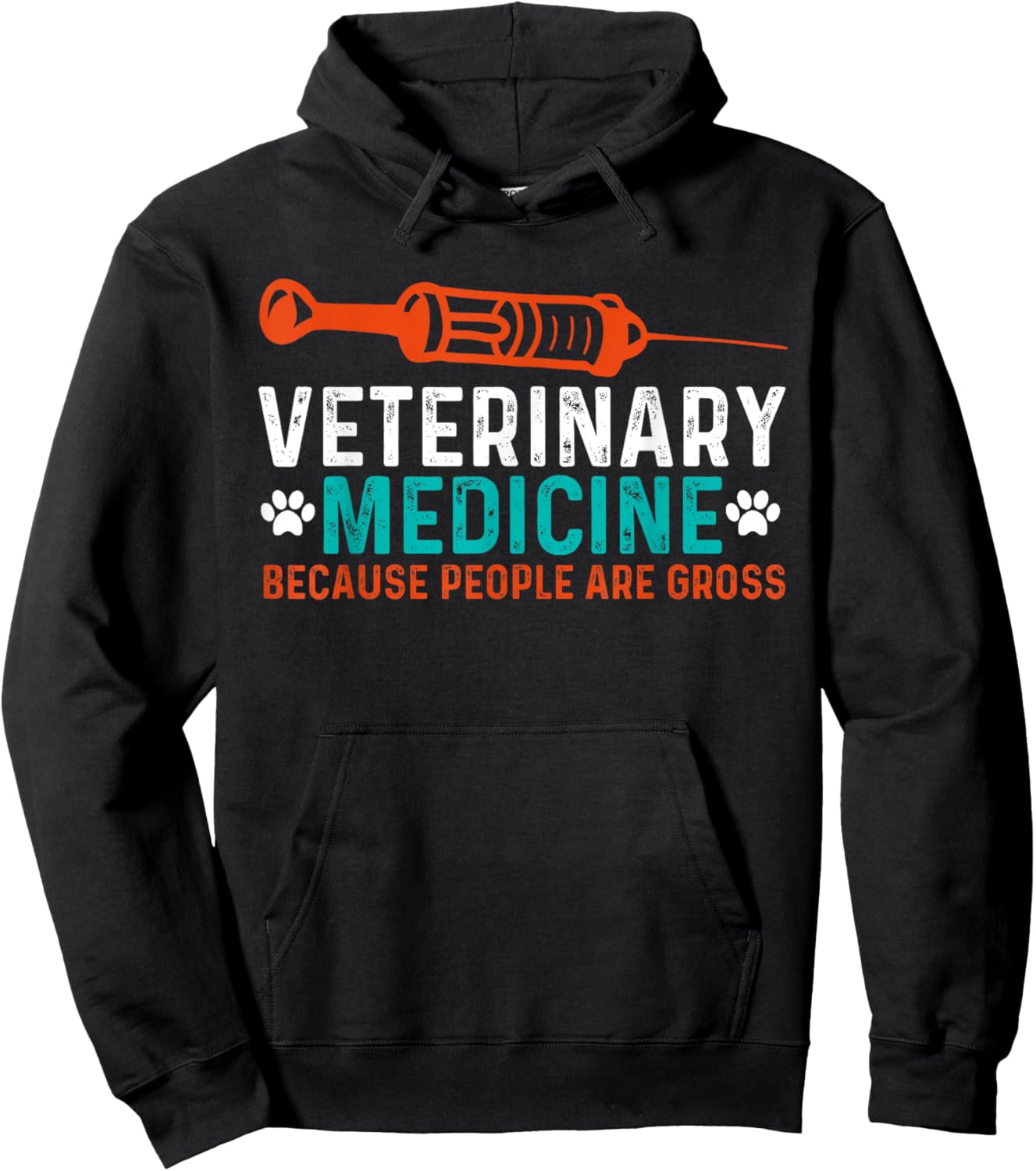 Veterinary Medicine Because People Are Gross Hoodie - Hoodie | Black