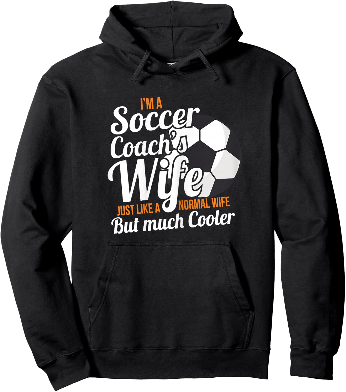 Coach Wife Shirt Soccer Coach Cool Funny Gift Hoodie - Hoodie | Black