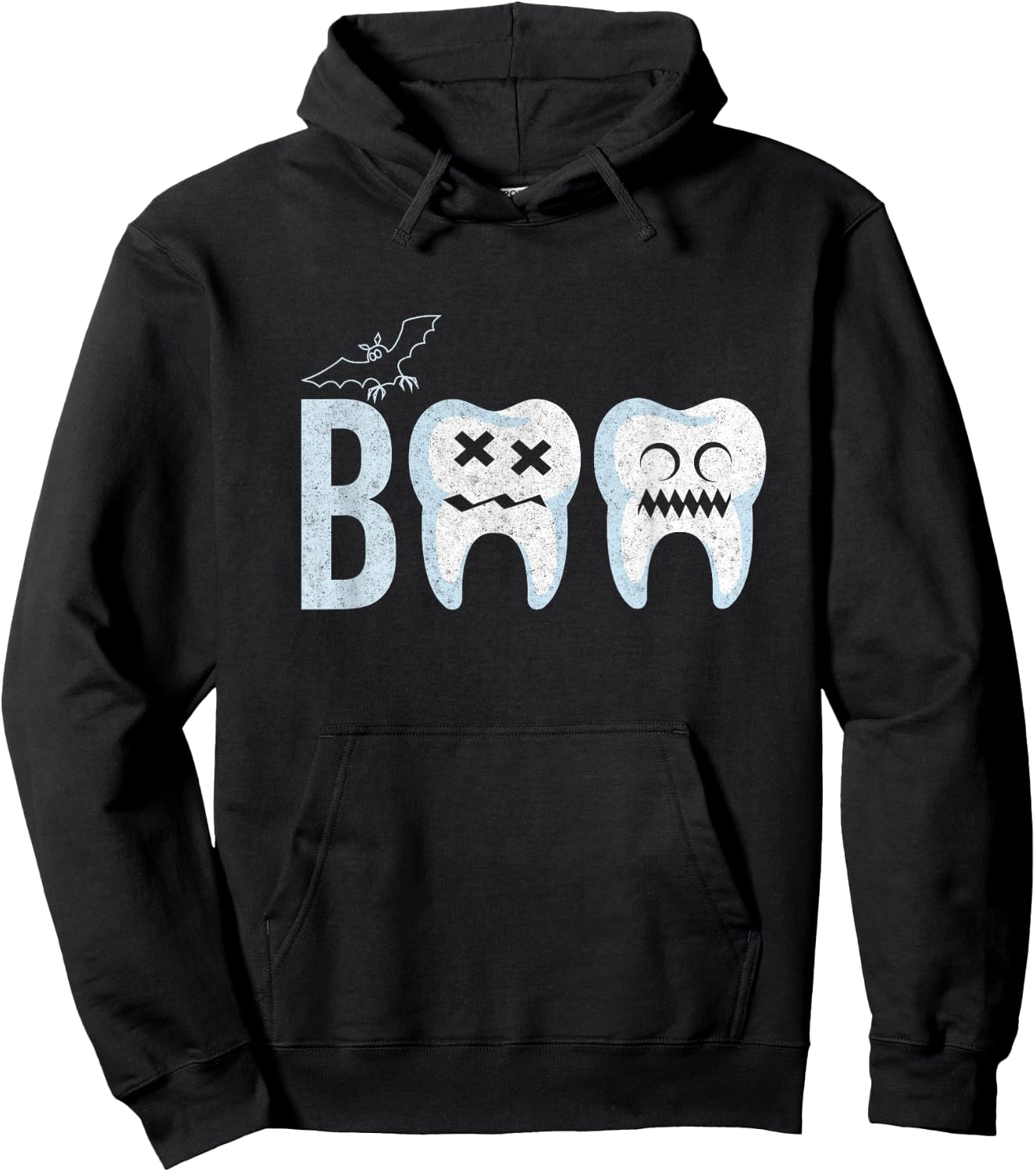 Funny Dentist Dental Teeth Halloween Boo Dental Medicine Hoodie - Hoodie | Black