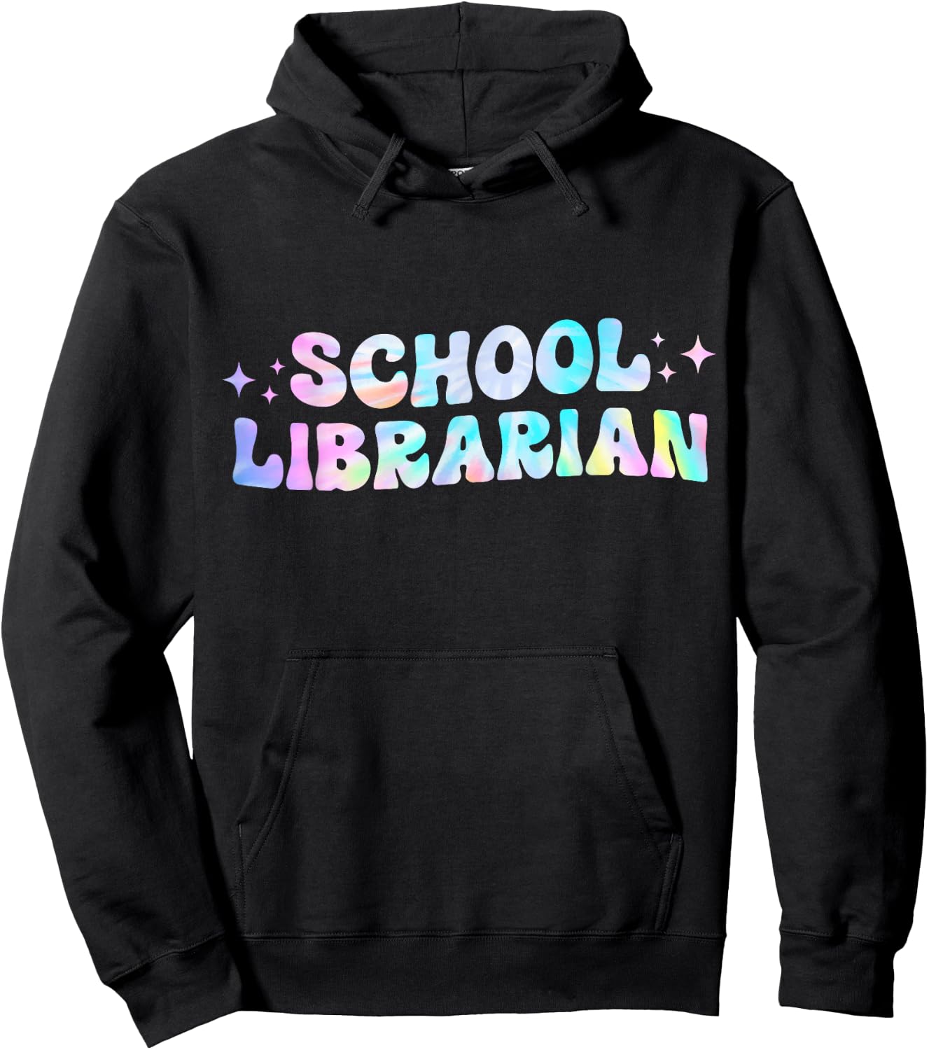 School Librarian Back to School Appreciation Tie Dye Hoodie - Hoodie | Black