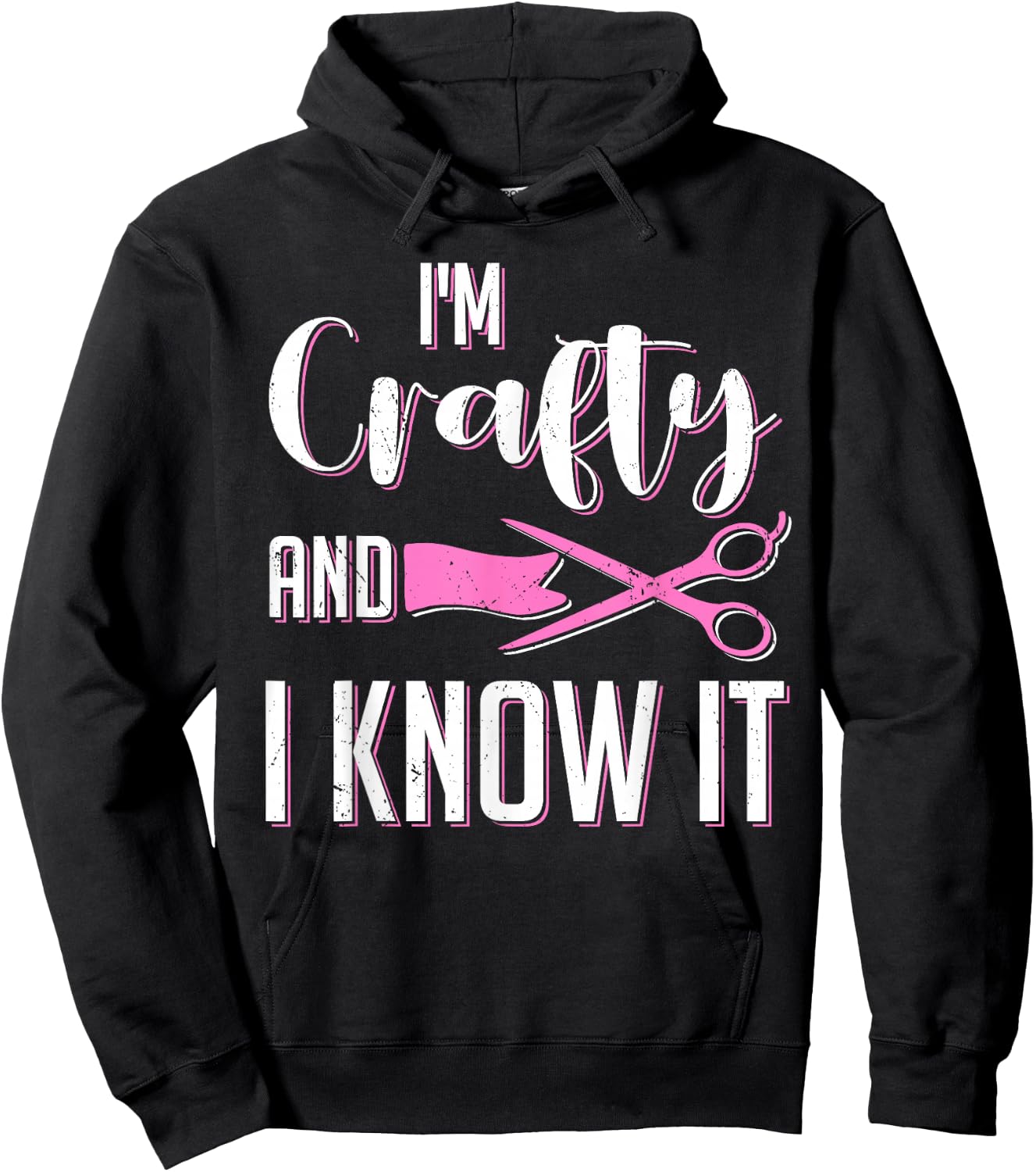 Im Crafty And I Know It Funny Crafters Artist Crafting Crew Hoodie - Hoodie | Black
