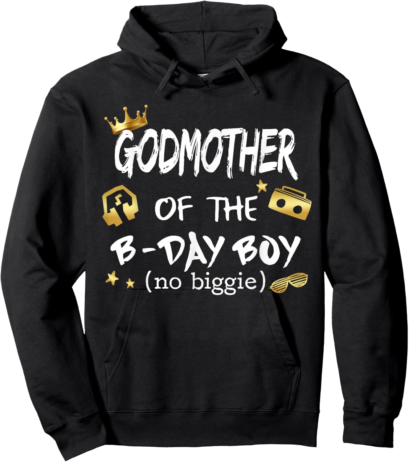 Godmother Of The Notorious One Old School 1st Birthday Hoodie - Hoodie | Black
