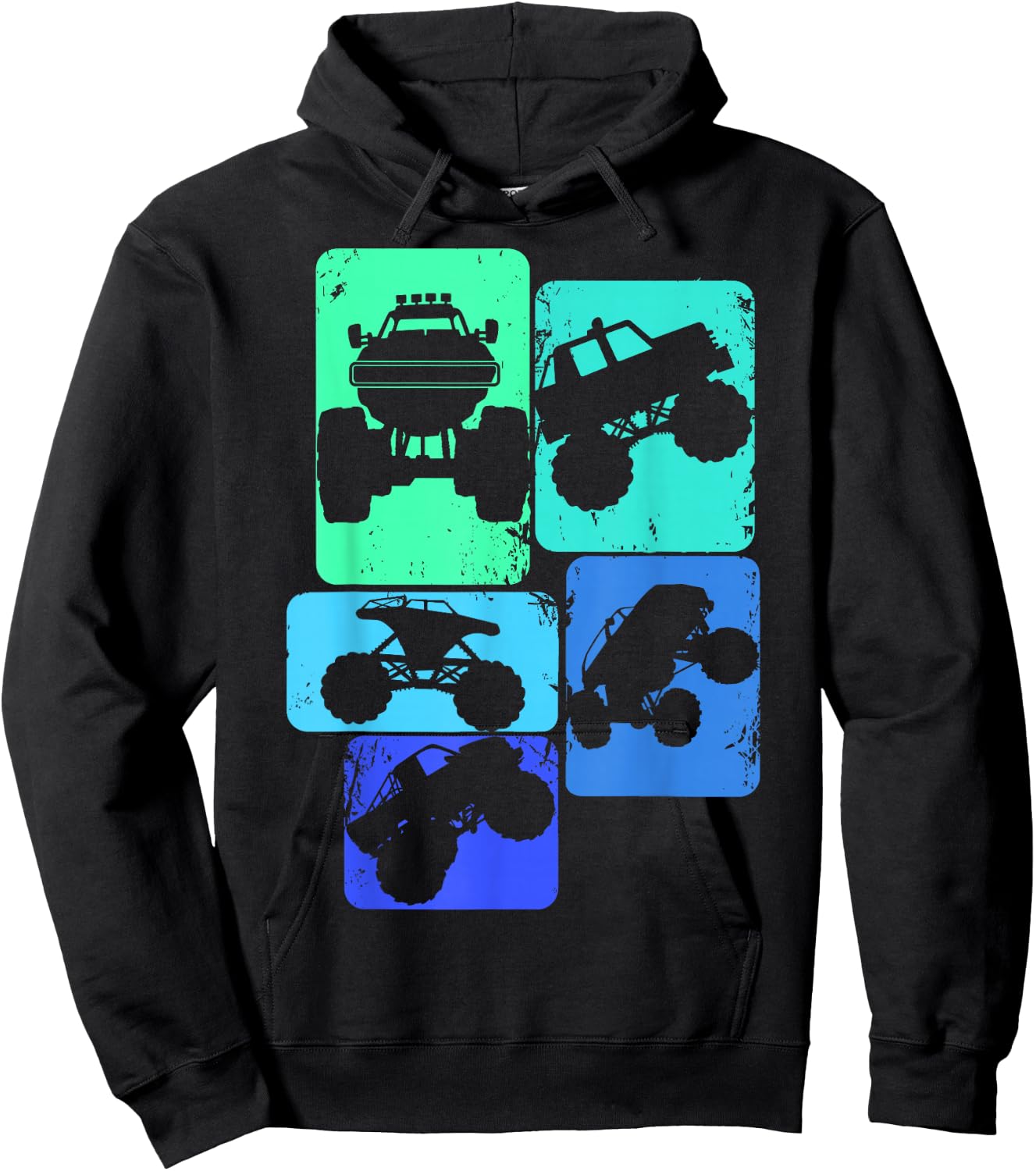 Monster Truck Boys Kids Hoodie - Hoodie | Black